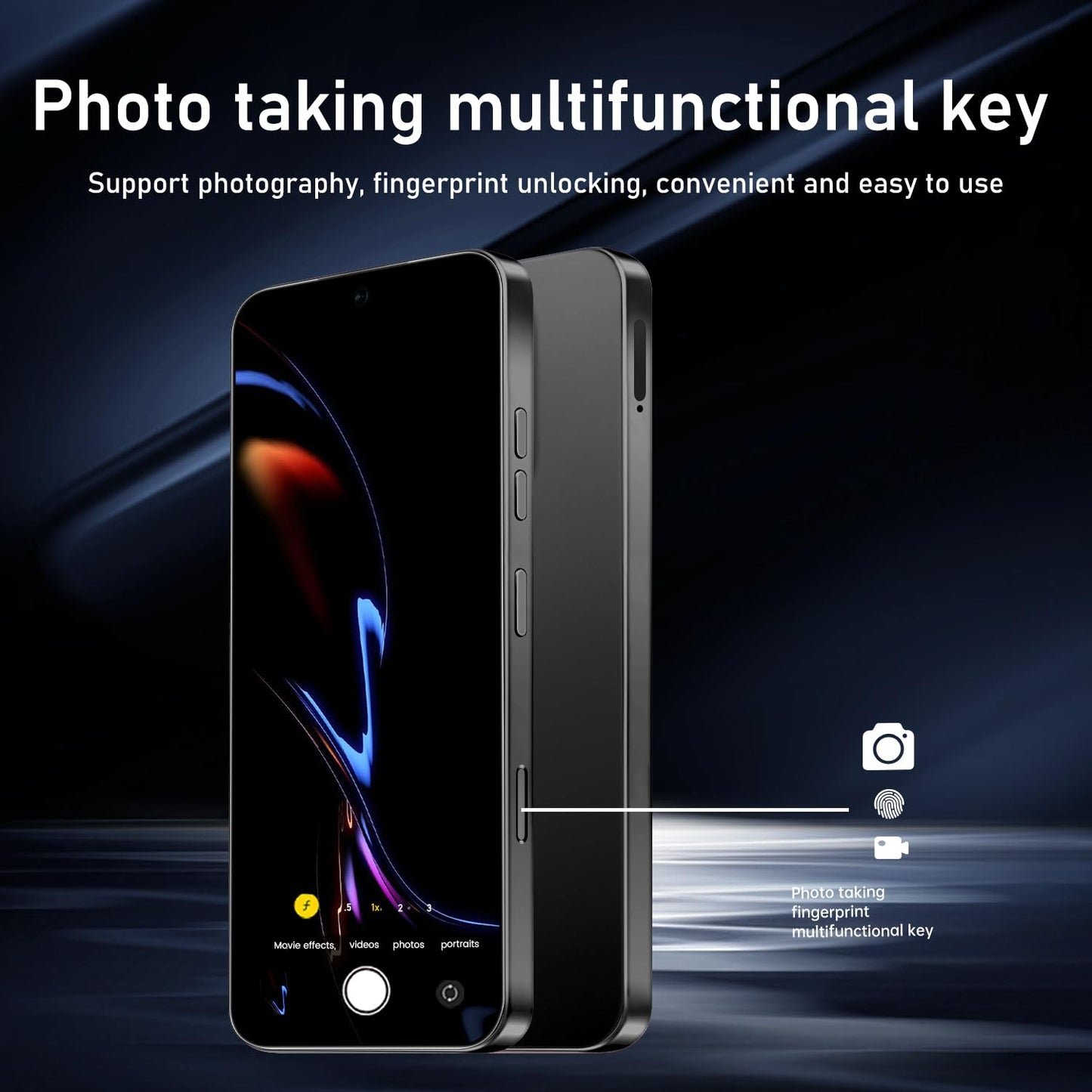 16PROMA X 16GB+1TB 6.99" HD Screen Smartphone Unlocked Cell Phone,Battery 7000mAh Unlocked The Phone, Android 14 Fingerprint Button Unlock/GPS/Dual SIM/5G/Face ID(Desert Titanium)