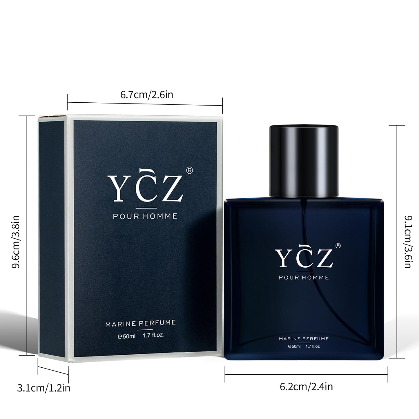 Ycz CLUB GENT'S AROMA, 1.7oz(50ml), Man Perfume, Nightclub Essential Fragrance, Long Lasting Cologne for Men with Aromatic Woody Notes of Aldehyde, Ginger, Mint, and Lemon