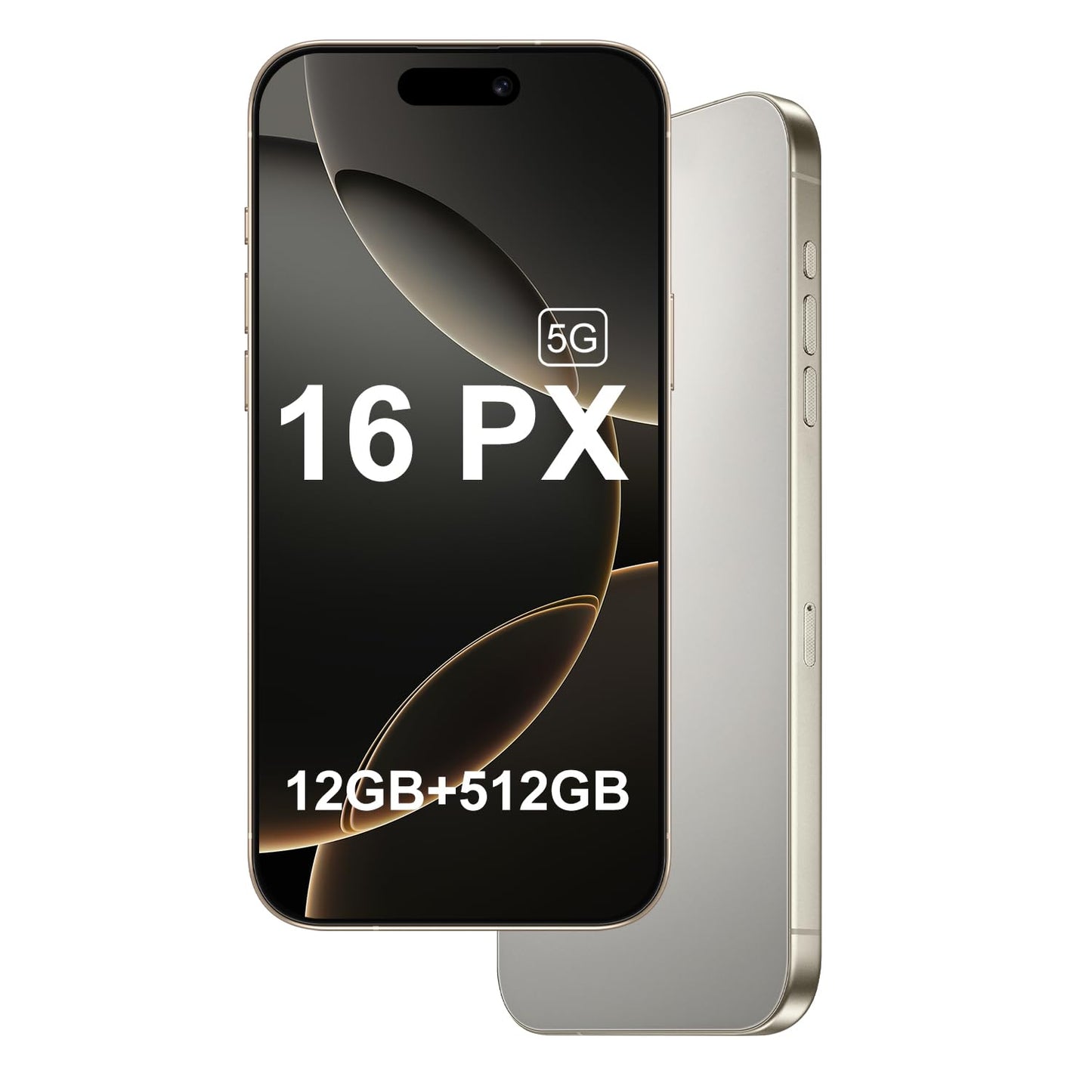 16 PX Unlocked 5G CellPhones 2025 Android 13 Smartphone with snapdragon8cen2 Processor 12GB+512GB 10-Core 6.9" HD Screen 40MP+108MPCamera 6800 mAh Cellphone with 5G Dual SIM(Greener)