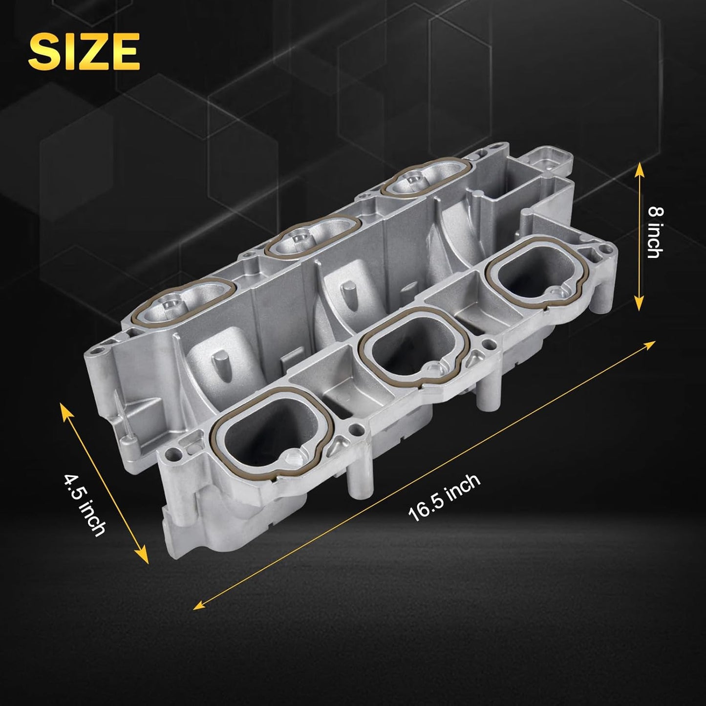 Upgraded Full Aluminum Engine Lower Intake Manifold with Gasket & Engine Oil Filter Housing with Oil Cooler Sensors and Gaskets Compatible with Dodge Charger Challenger Journey Jeep Wrangler