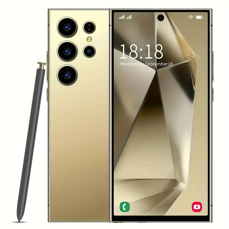 8GB+256GB Ultra C24 5G Android Smartphone - Experience Stunning 6.8" Display, Capture Life with 50MP+13MP Camera, Enjoy Long-Lasting 6800mAh Battery, Dual SIM Convenience, Built-in Stylus Pen, Advanced Face ID, Unlocked for G