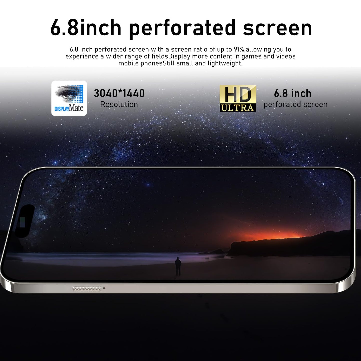 14PROMA X Unlocked Cell Phone,Long Battery Life 6.82" HD Screen Unlocked Phones,Android13 12+512GB Smartphone with 128G Memory Card,Dual SIM/Fingerprint Lock/Face ID/GPS (Purple)