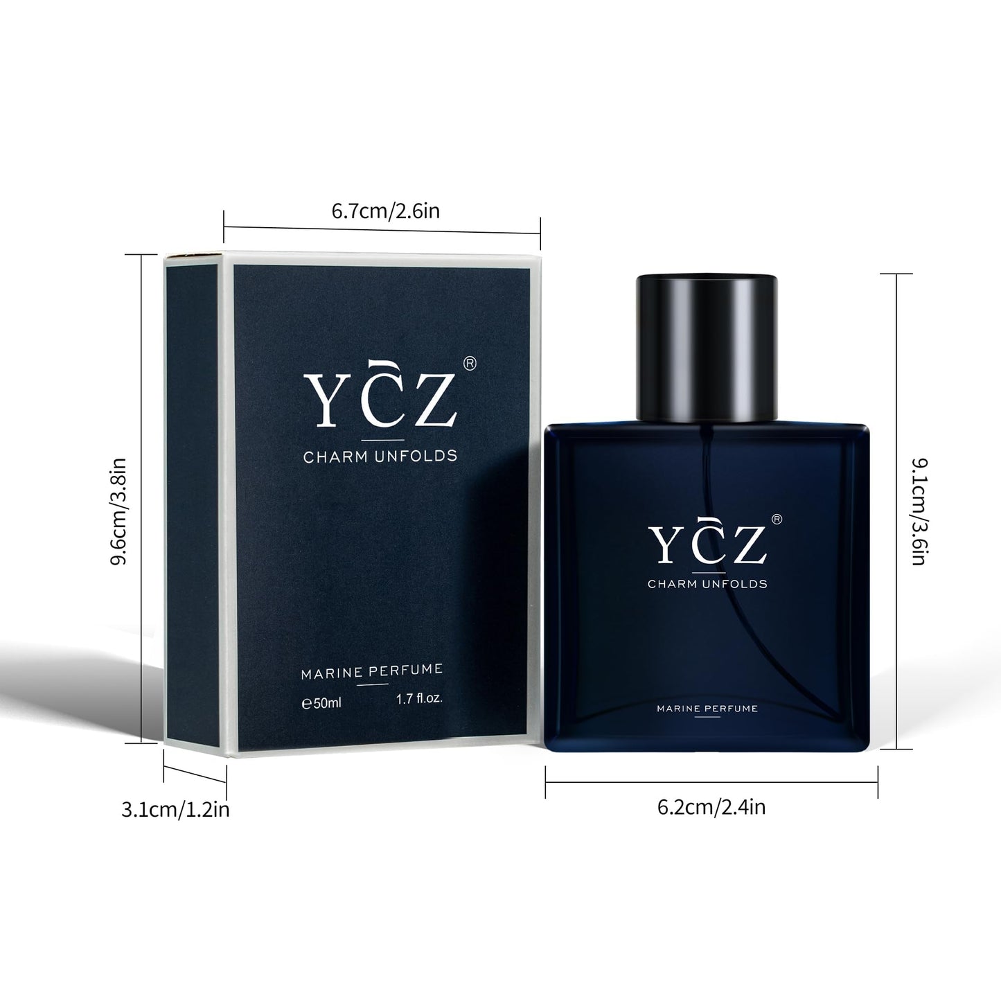 Ycz CLUB GENT'S AROMA, 1.7oz(50ml), Man Perfume, Nightclub Essential Fragrance, Long Lasting Cologne for Men with Aromatic Woody Notes of Aldehyde, Ginger, Mint, and Lemon