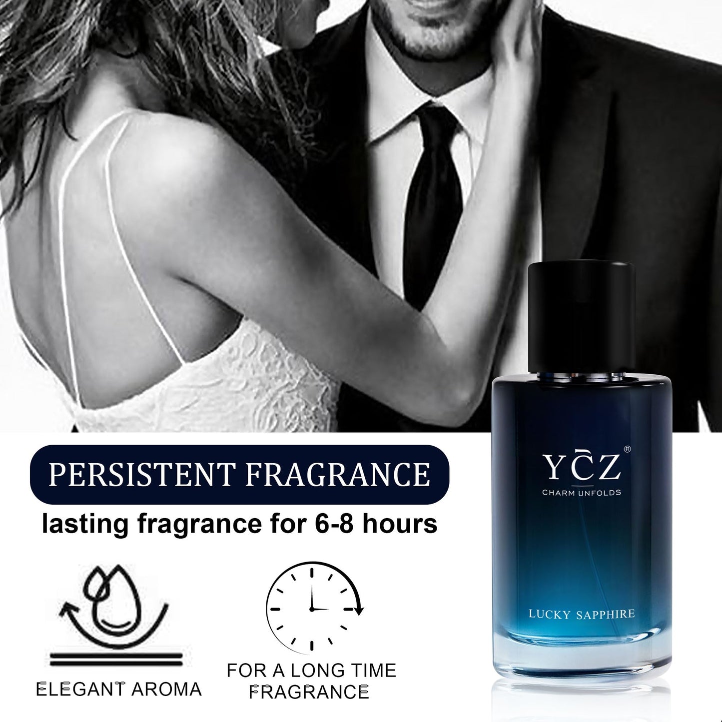 Ycz CLUB GENT'S AROMA, 1.7oz(50ml), Man Perfume, Nightclub Essential Fragrance, Long Lasting Cologne for Men with Aromatic Woody Notes of Aldehyde, Ginger, Mint, and Lemon