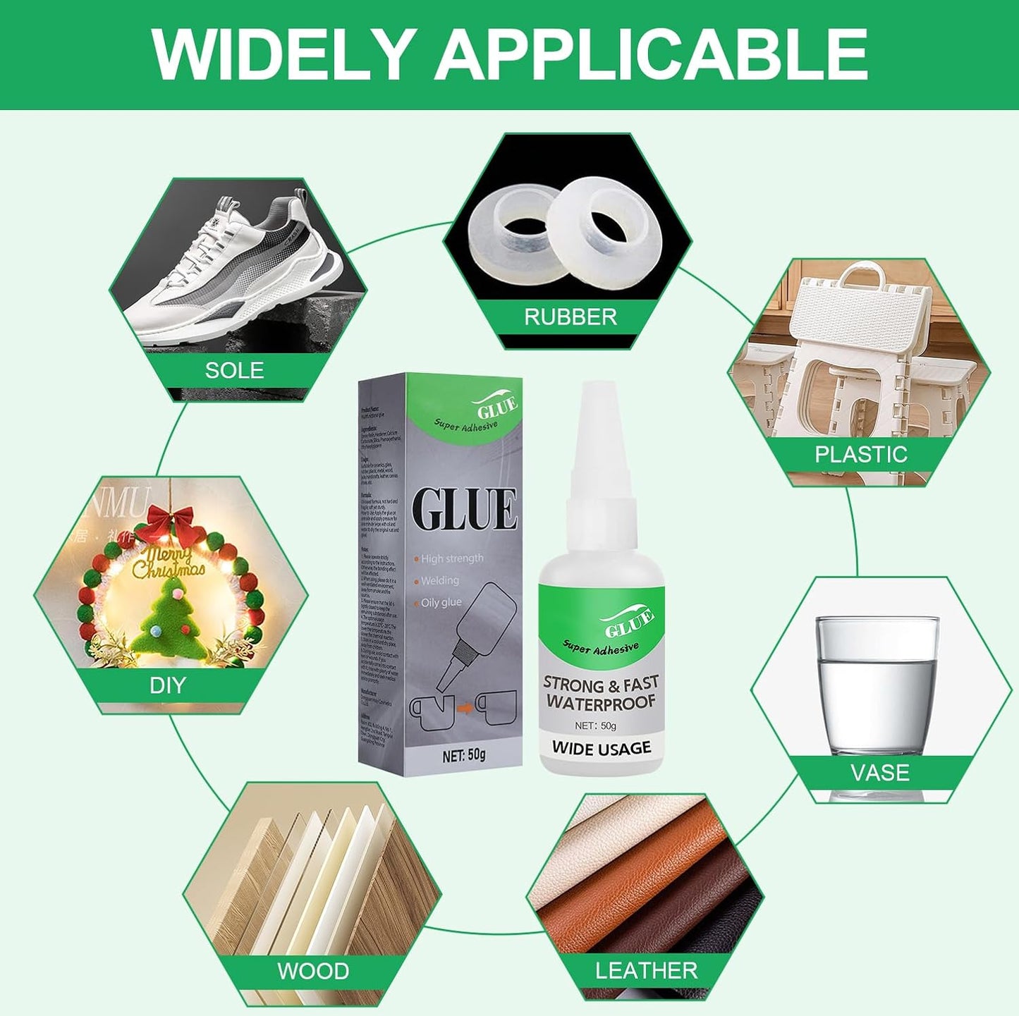 Wood & Parquet Adhesive, Welding High-Strength Oily Glue, Universal Super Glue Gel, Instant Bonding, Strong Adhesion, Repairs Last Long Time for Metal, Wood, Ceramics,Leather, Glass (Clear 2PC)