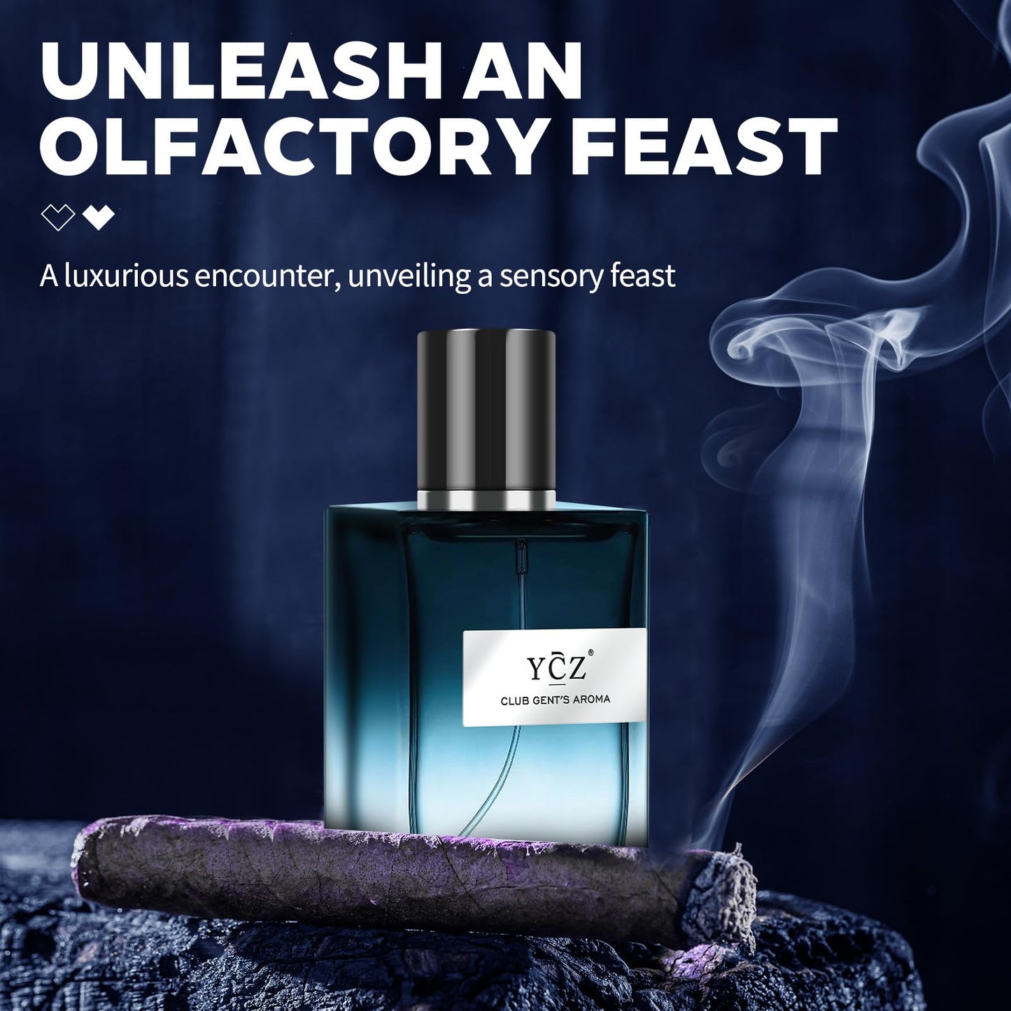 Ycz CLUB GENT'S AROMA, 1.7oz(50ml), Man Perfume, Nightclub Essential Fragrance, Long Lasting Cologne for Men with Aromatic Woody Notes of Aldehyde, Ginger, Mint, and Lemon