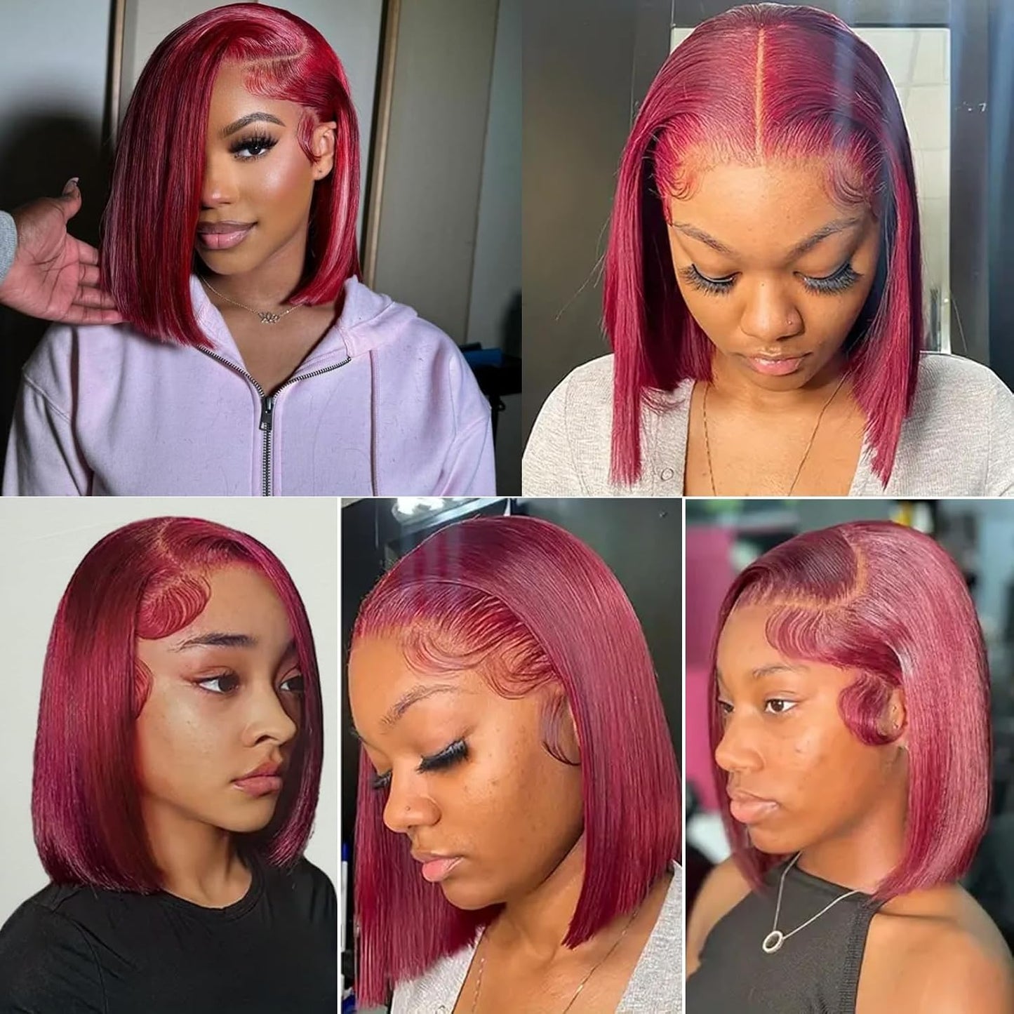 14 Inch Bob Wig Human Hair 13x6 Hd Transparent Lace Front Wigs Human Hair Pre Plucked Glueless Bob Wig 180% Density Short Straight Bob Wigs For Women