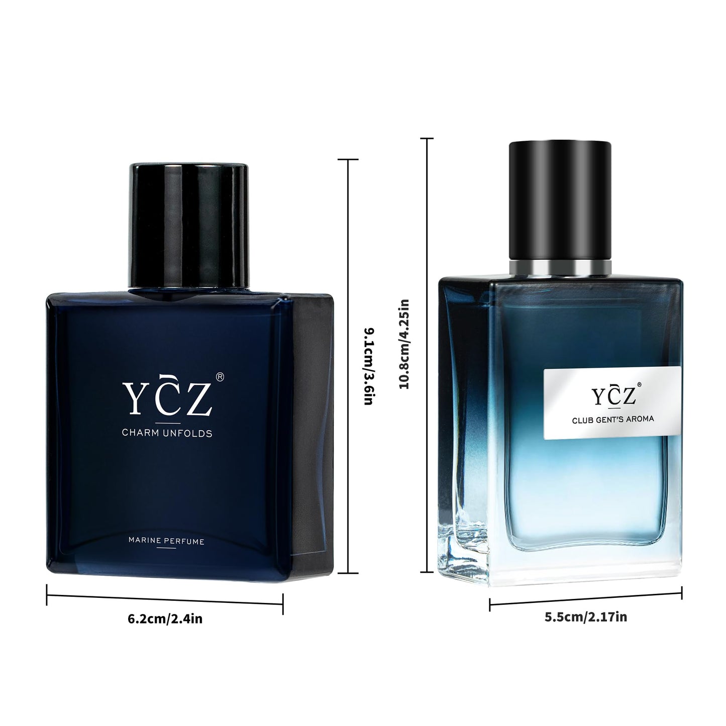 Ycz CLUB GENT'S AROMA, 1.7oz(50ml), Man Perfume, Nightclub Essential Fragrance, Long Lasting Cologne for Men with Aromatic Woody Notes of Aldehyde, Ginger, Mint, and Lemon