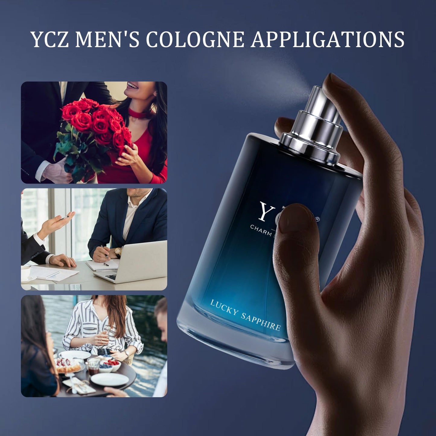 Ycz CLUB GENT'S AROMA, 1.7oz(50ml), Man Perfume, Nightclub Essential Fragrance, Long Lasting Cologne for Men with Aromatic Woody Notes of Aldehyde, Ginger, Mint, and Lemon