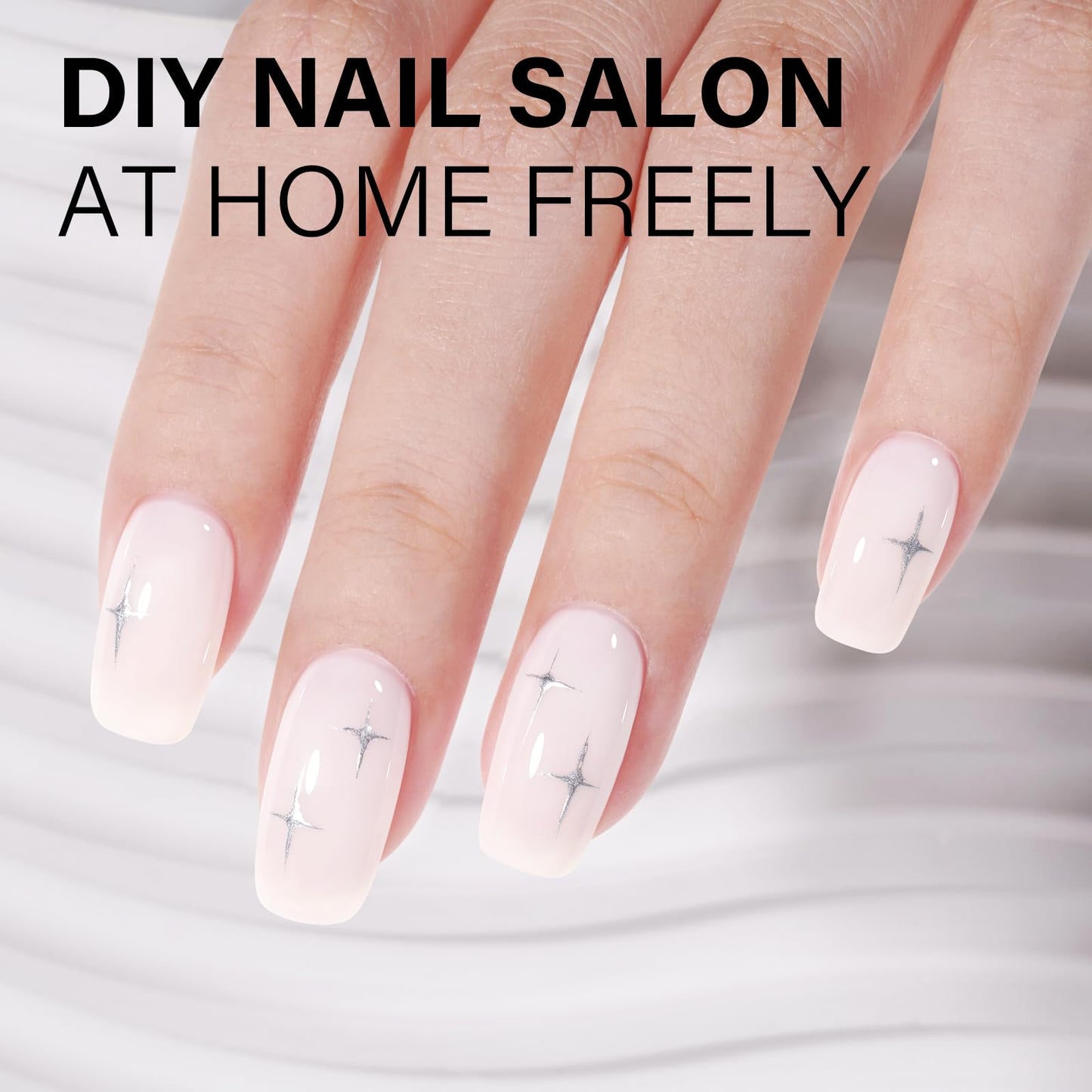 AILLSA Milky Pink Nude Gel Nail Polish, 15ml Translucent Soak Off UV LED Light Cure Gel Polish, Long Lasting for French Nail Art Salon DIY Manicure at Home