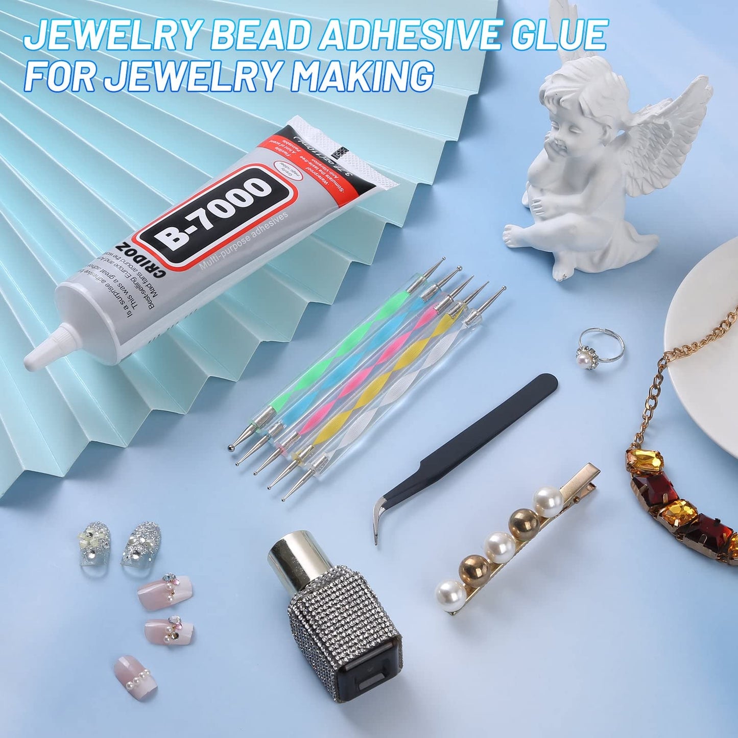 Upgrade T-7000 Black Adhesive Glue for Phone, Cridoz 110ml Waterproof Jewelry Glue Precision Craft Adhesive for Cell Phone Screen Repair Glass Wood Crafts Metal and Stones