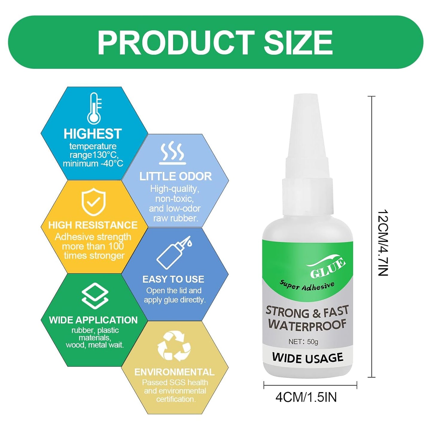 Wood & Parquet Adhesive, Welding High-Strength Oily Glue, Universal Super Glue Gel, Instant Bonding, Strong Adhesion, Repairs Last Long Time for Metal, Wood, Ceramics,Leather, Glass (Clear 2PC)