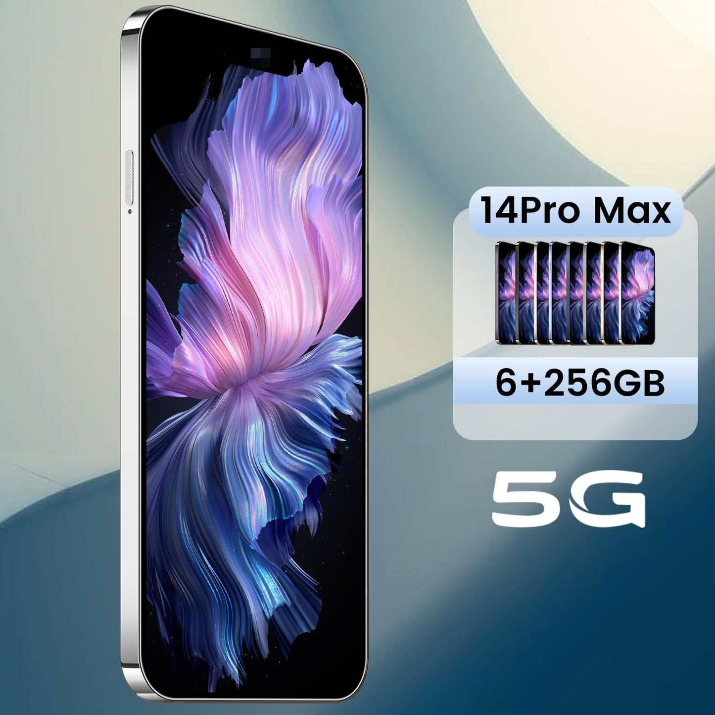 14PROMA X Unlocked Cell Phone,Long Battery Life 6.82" HD Screen Unlocked Phones,Android13 12+512GB Smartphone with 128G Memory Card,Dual SIM/Fingerprint Lock/Face ID/GPS (Purple)