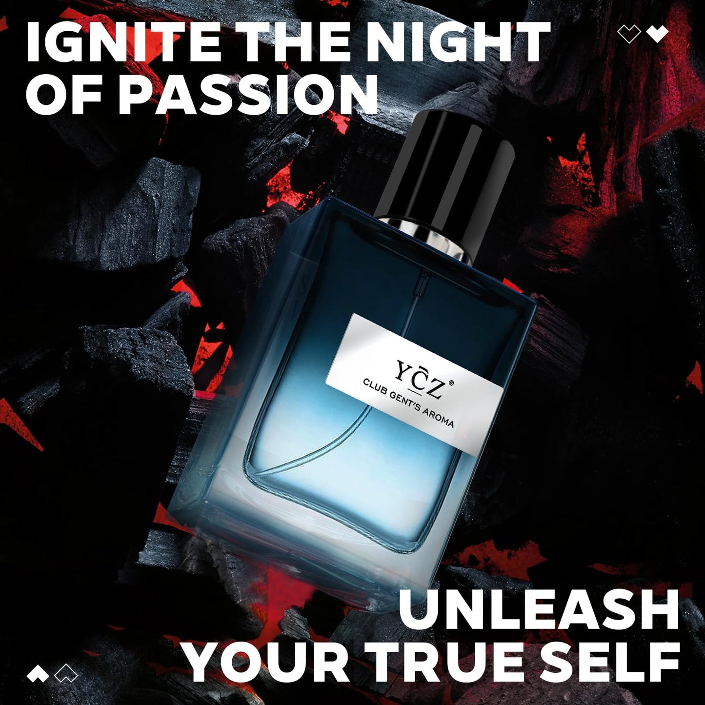 Ycz CLUB GENT'S AROMA, 1.7oz(50ml), Man Perfume, Nightclub Essential Fragrance, Long Lasting Cologne for Men with Aromatic Woody Notes of Aldehyde, Ginger, Mint, and Lemon