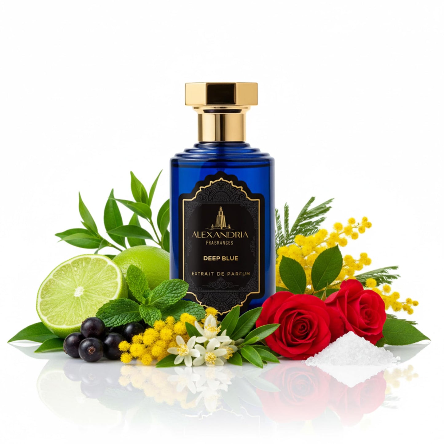 Alexandria Fragrances Deep Blue Perfume - Long Lasting Eau de Parfum for Men and Women - Fresh Citrus Parfum with Mint, Black Currant, Neroli and Musk - Luxury Men’s Cologne for Every Occasion - 10ml
