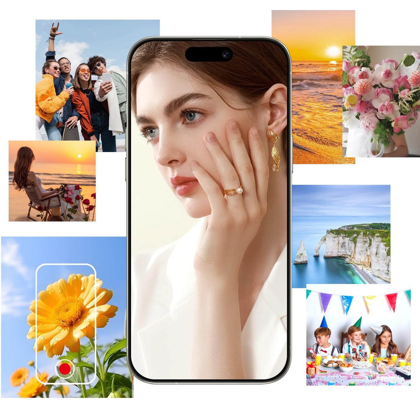 16 PX Unlocked 5G CellPhones 2025 Android 13 Smartphone with snapdragon8cen2 Processor 12GB+512GB 10-Core 6.9" HD Screen 40MP+108MPCamera 6800 mAh Cellphone with 5G Dual SIM(Greener)