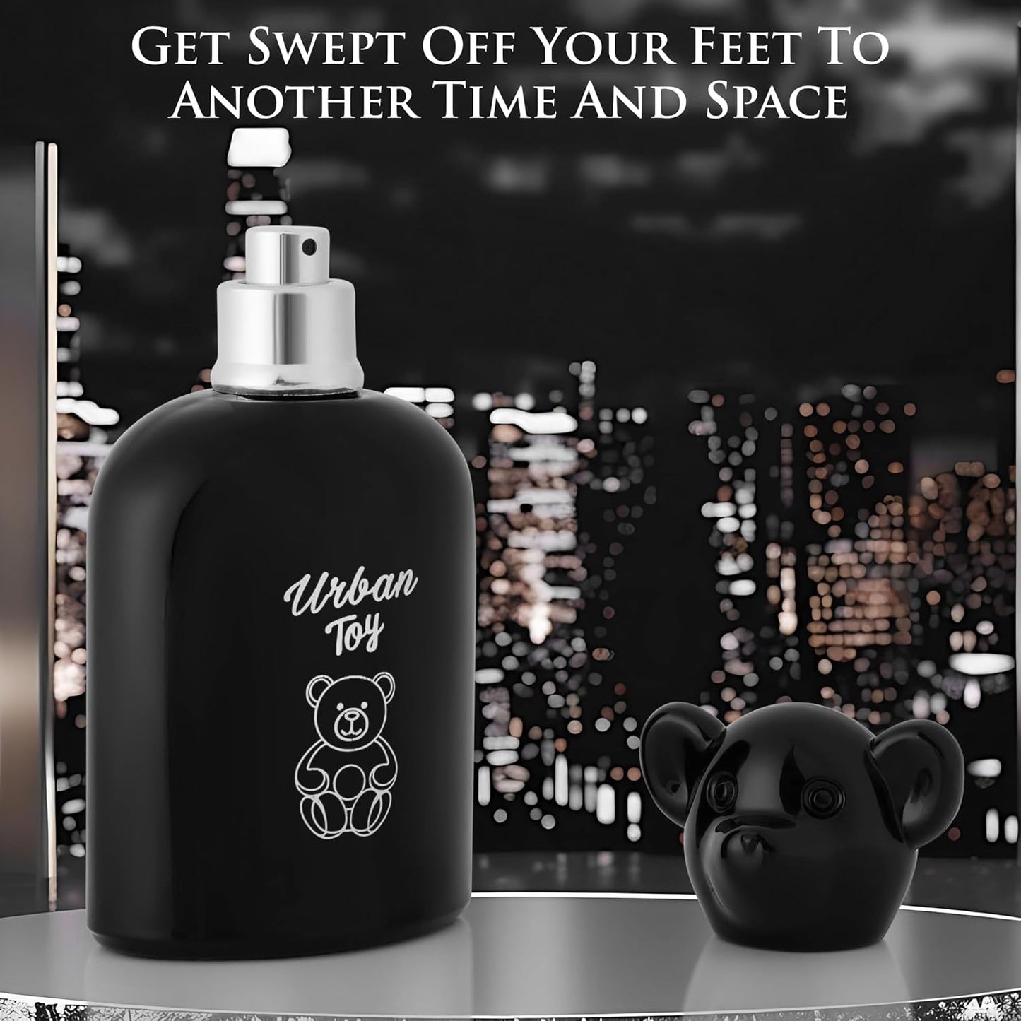 Urban Toy Eau De Parfum for Men 3.4 fl Oz - Top Notes of Italian Bergamot, Green Pear, Elemi, Pink Pepper & Indonesian Nutmeg - Base Accords of Haitian, Cashmeran, Sandalwood & Amber - 100ml Bottle