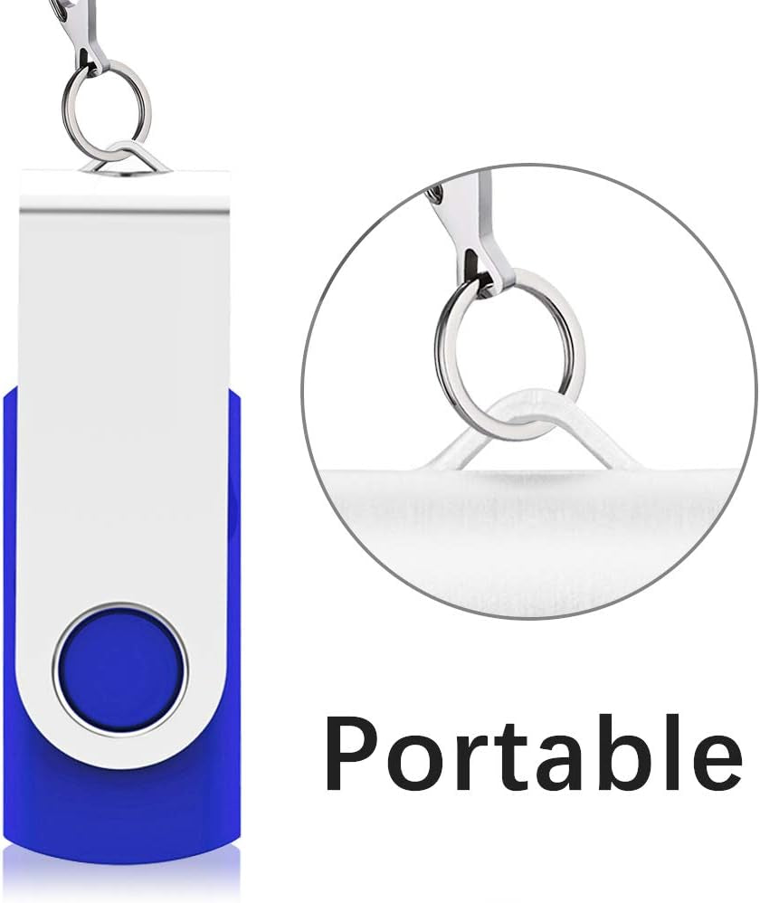 64GB USB 2.0 Flash Drive - 10 Pack, Blue