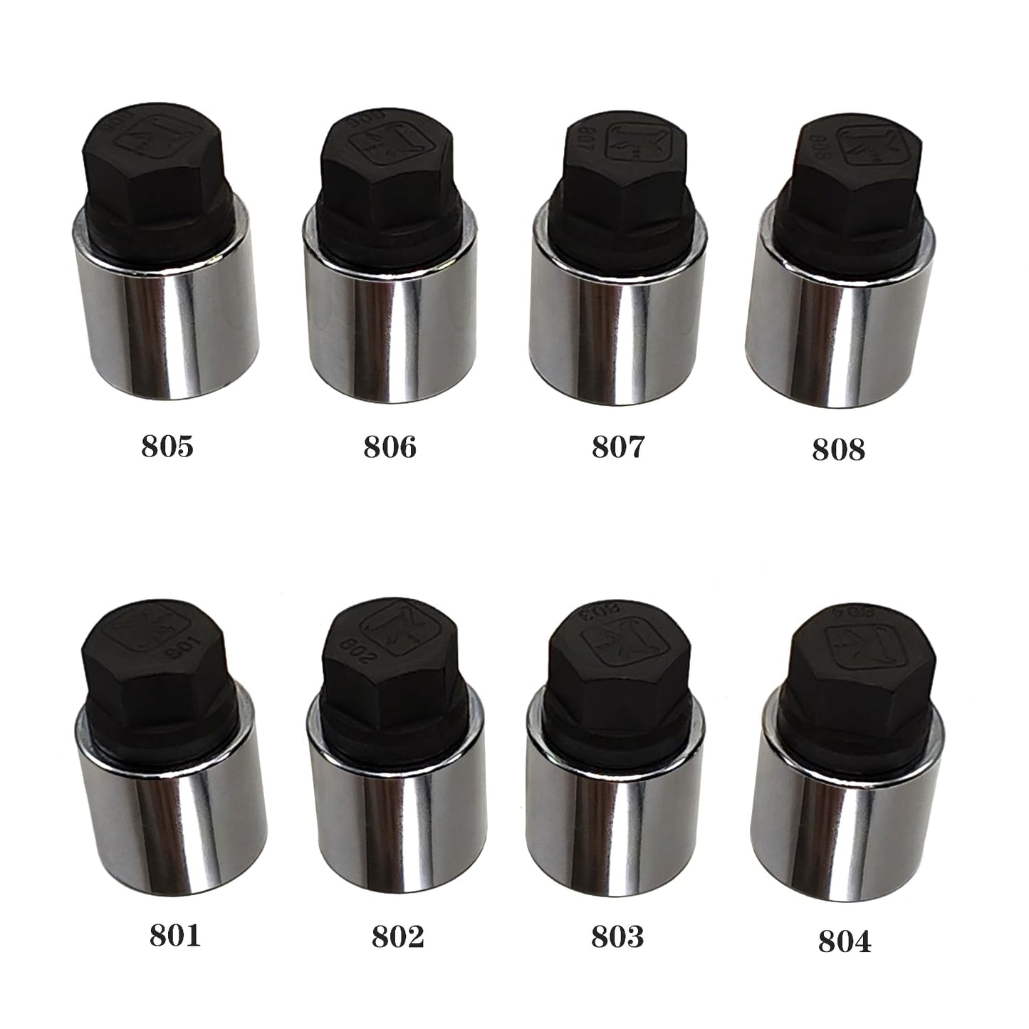 9PCS 25.5Mm Wheel Lock Nut Remover Kit for Jeep (JK) - 19Mm X 20Mm Aluminum Wheel Nut Remover