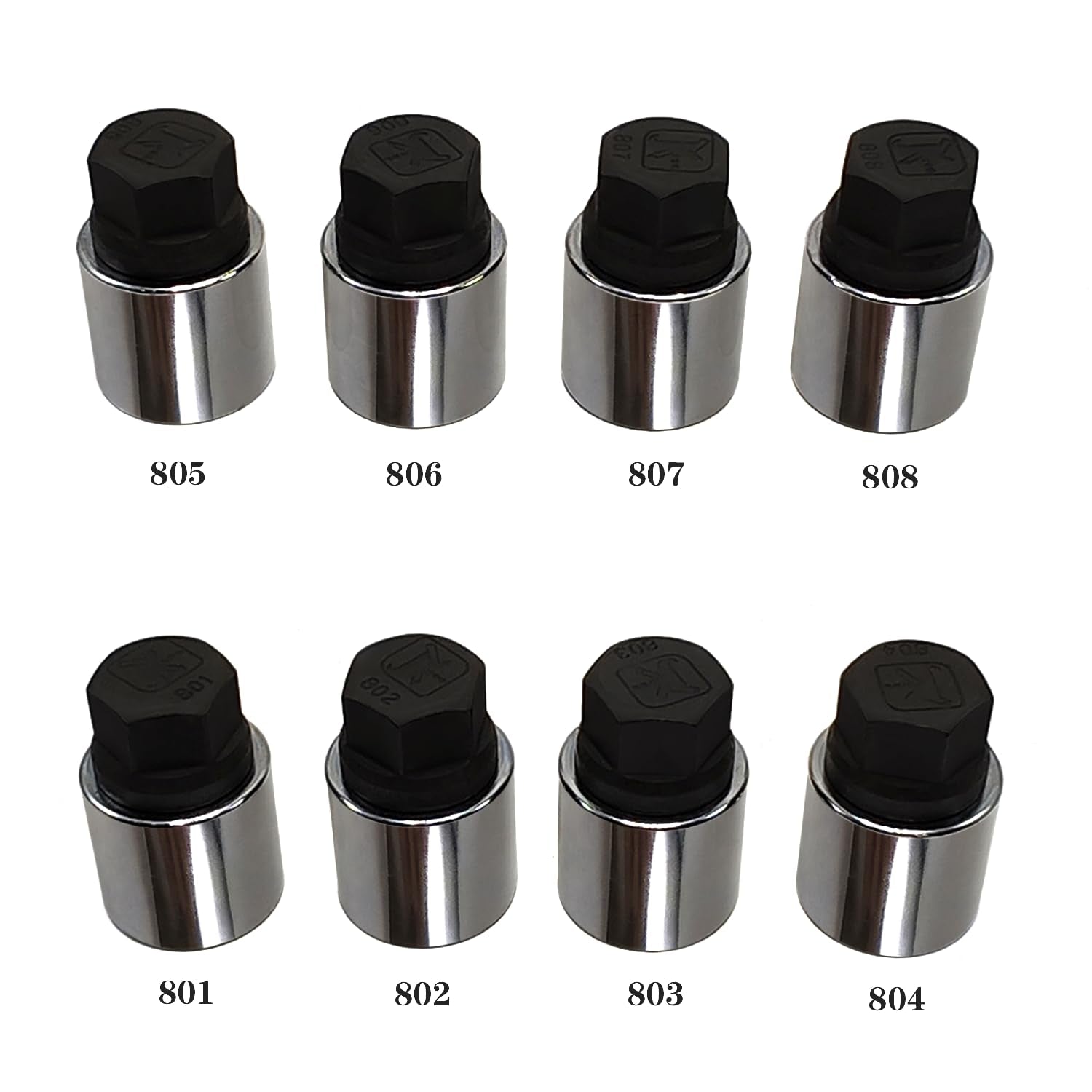 9PCS 25.5Mm Wheel Lock Nut Remover Kit for Jeep (JK) - 19Mm X 20Mm Aluminum Wheel Nut Remover