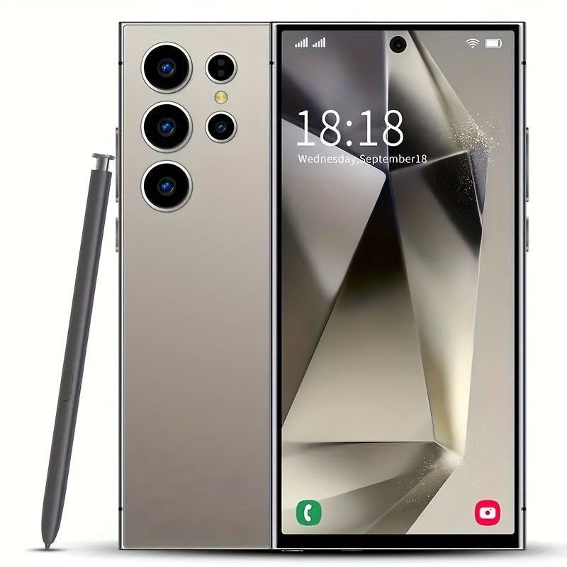 8GB+256GB Ultra C24 5G Android Smartphone - Experience Stunning 6.8" Display, Capture Life with 50MP+13MP Camera, Enjoy Long-Lasting 6800mAh Battery, Dual SIM Convenience, Built-in Stylus Pen, Advanced Face ID, Unlocked for G