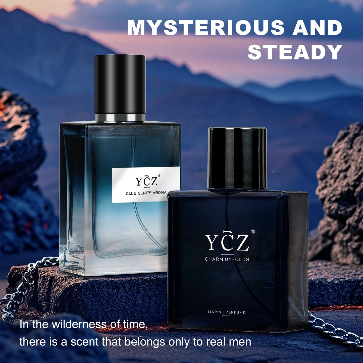 Ycz CLUB GENT'S AROMA, 1.7oz(50ml), Man Perfume, Nightclub Essential Fragrance, Long Lasting Cologne for Men with Aromatic Woody Notes of Aldehyde, Ginger, Mint, and Lemon