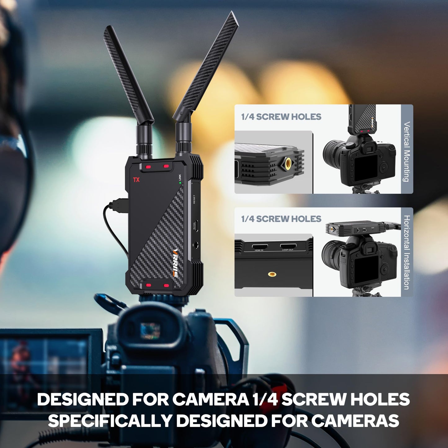 Wireless HDMI Transmitter and Receiver,1300FT Wireless HDMI Extender Kit with Loop Out,1080P Full HD for Streaming from DSLR,Laptop,Setop Box to TV,Projector,IR Remote Control Support