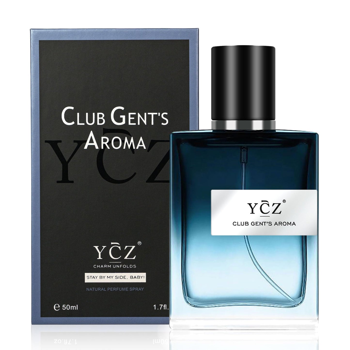 Ycz CLUB GENT'S AROMA, 1.7oz(50ml), Man Perfume, Nightclub Essential Fragrance, Long Lasting Cologne for Men with Aromatic Woody Notes of Aldehyde, Ginger, Mint, and Lemon