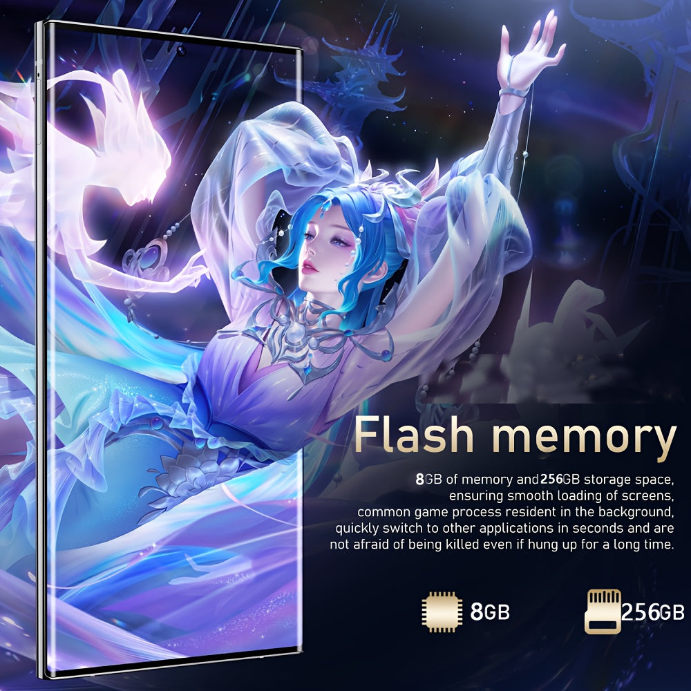 8GB+256GB Ultra C24 5G Android Smartphone - Experience Stunning 6.8" Display, Capture Life with 50MP+13MP Camera, Enjoy Long-Lasting 6800mAh Battery, Dual SIM Convenience, Built-in Stylus Pen, Advanced Face ID, Unlocked for G