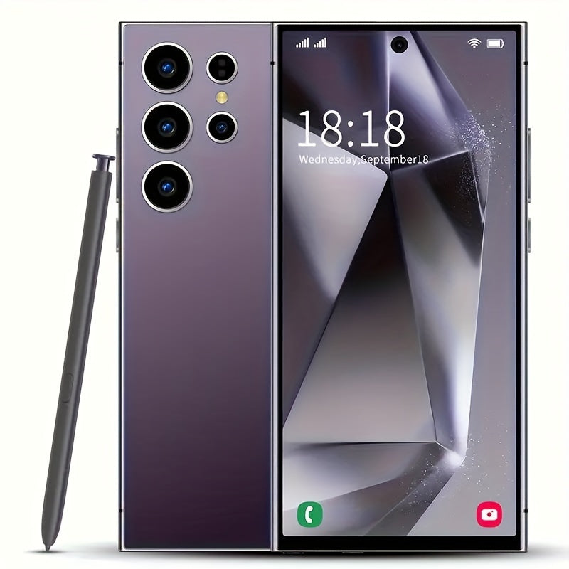 8GB+256GB Ultra C24 5G Android Smartphone - Experience Stunning 6.8" Display, Capture Life with 50MP+13MP Camera, Enjoy Long-Lasting 6800mAh Battery, Dual SIM Convenience, Built-in Stylus Pen, Advanced Face ID, Unlocked for G