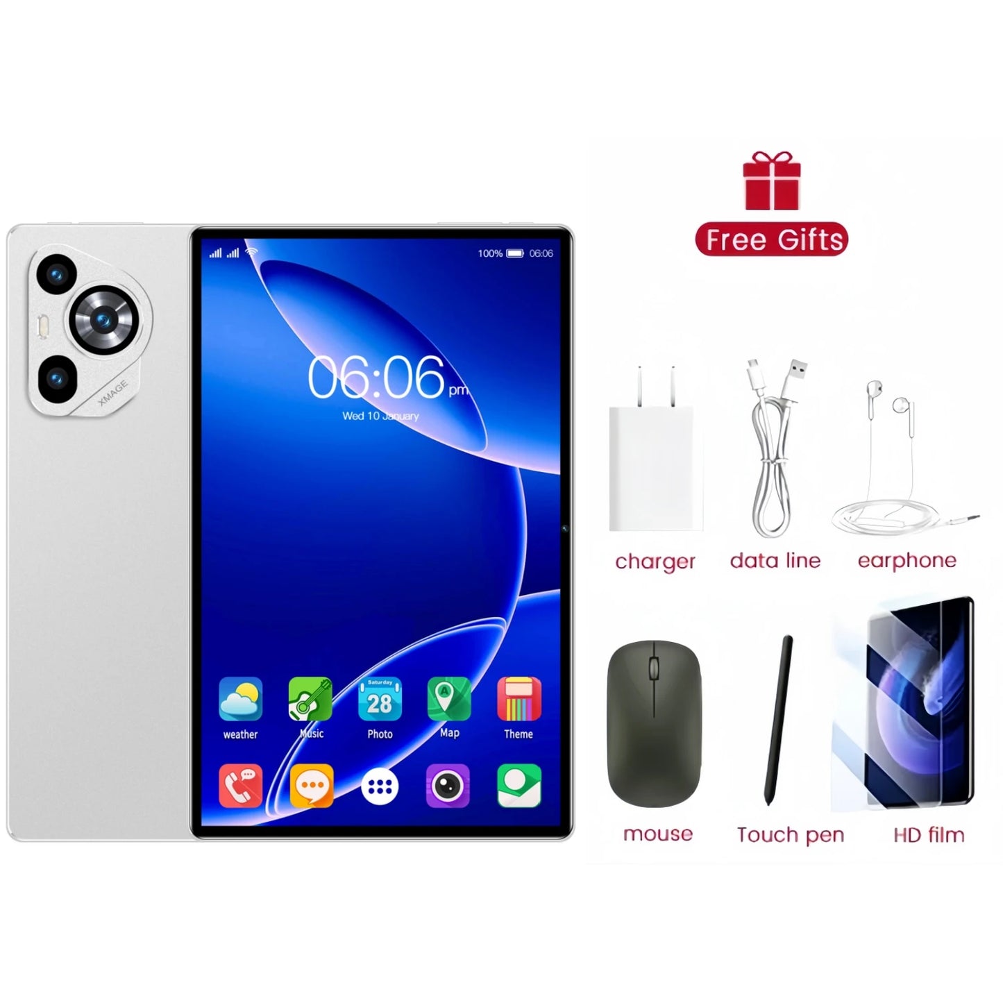 2025 Original Global Version P70 Pro Snapdragon 8Gen3 Android 15 Tablet 11 Inch 22GB+2TB 12000 mAh 5G Dual SIM Tables PC