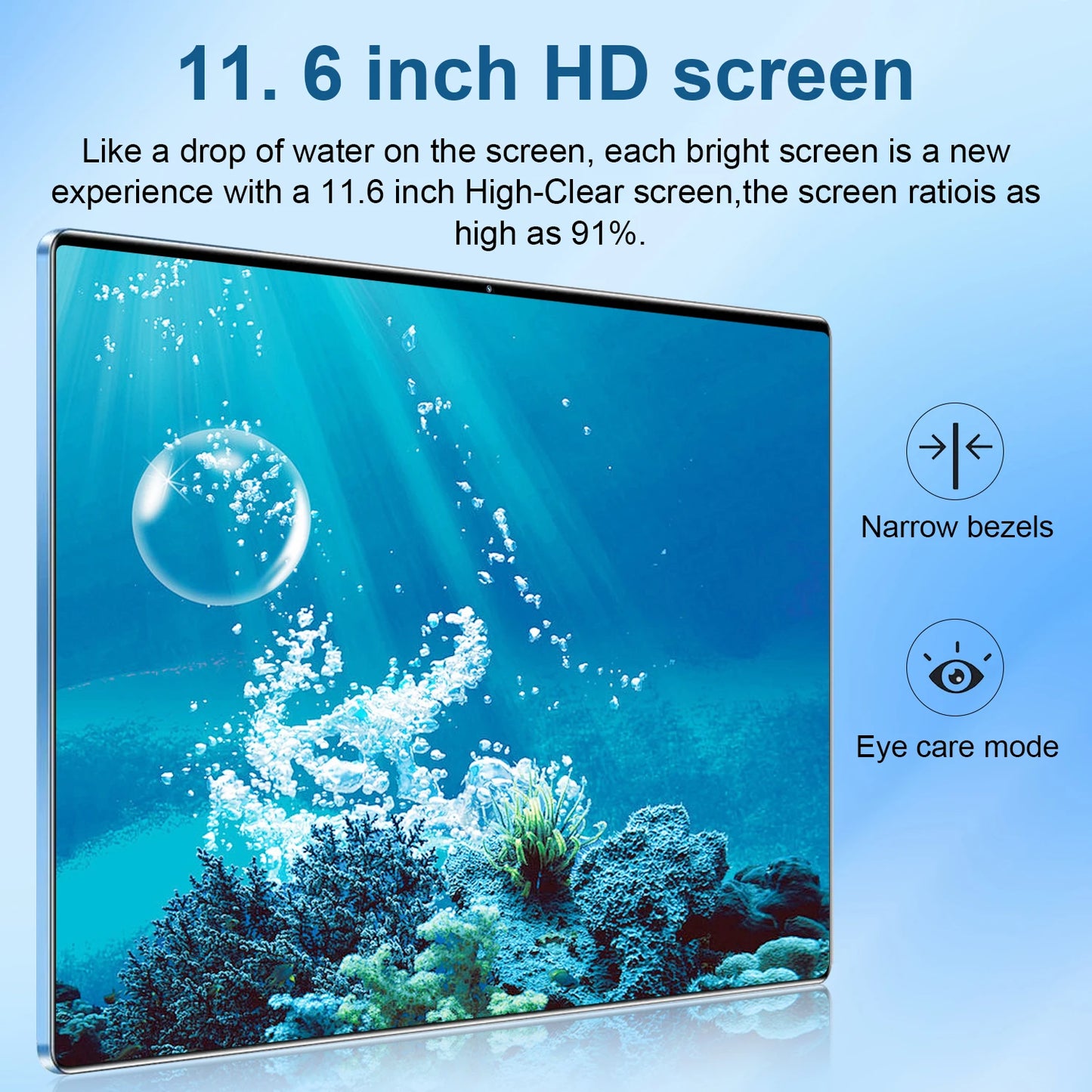 2025 New 11.6 inch Network Android 13.0 Tablet 16GB RAM 1TB ROM 16MP 32MP 10 Core 12000mAh tablet 4 5G Wifi Tablet