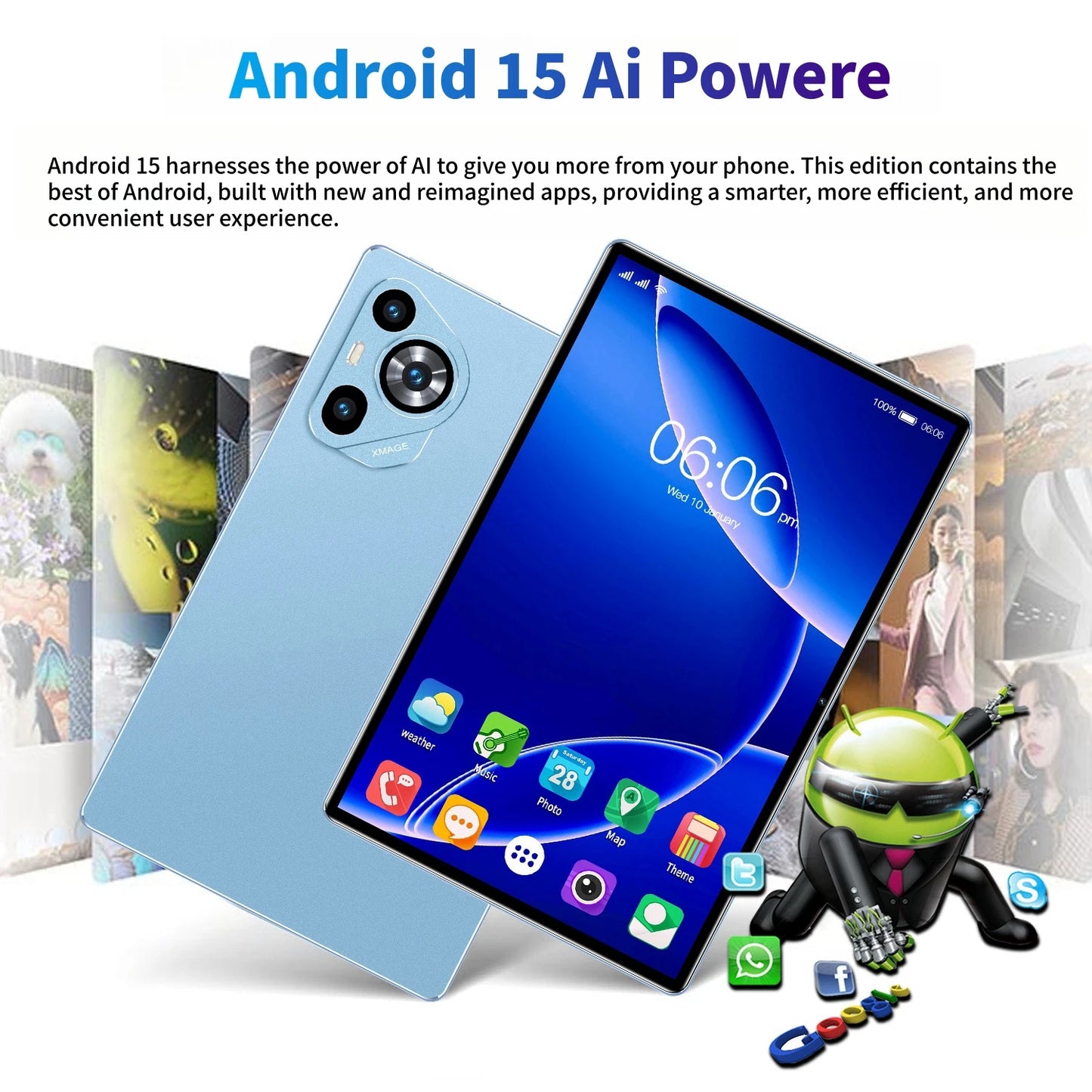 2025 Original Global Version P70 Pro Snapdragon 8Gen3 Android 15 Tablet 11 Inch 22GB+2TB 12000 mAh 5G Dual SIM Tables PC