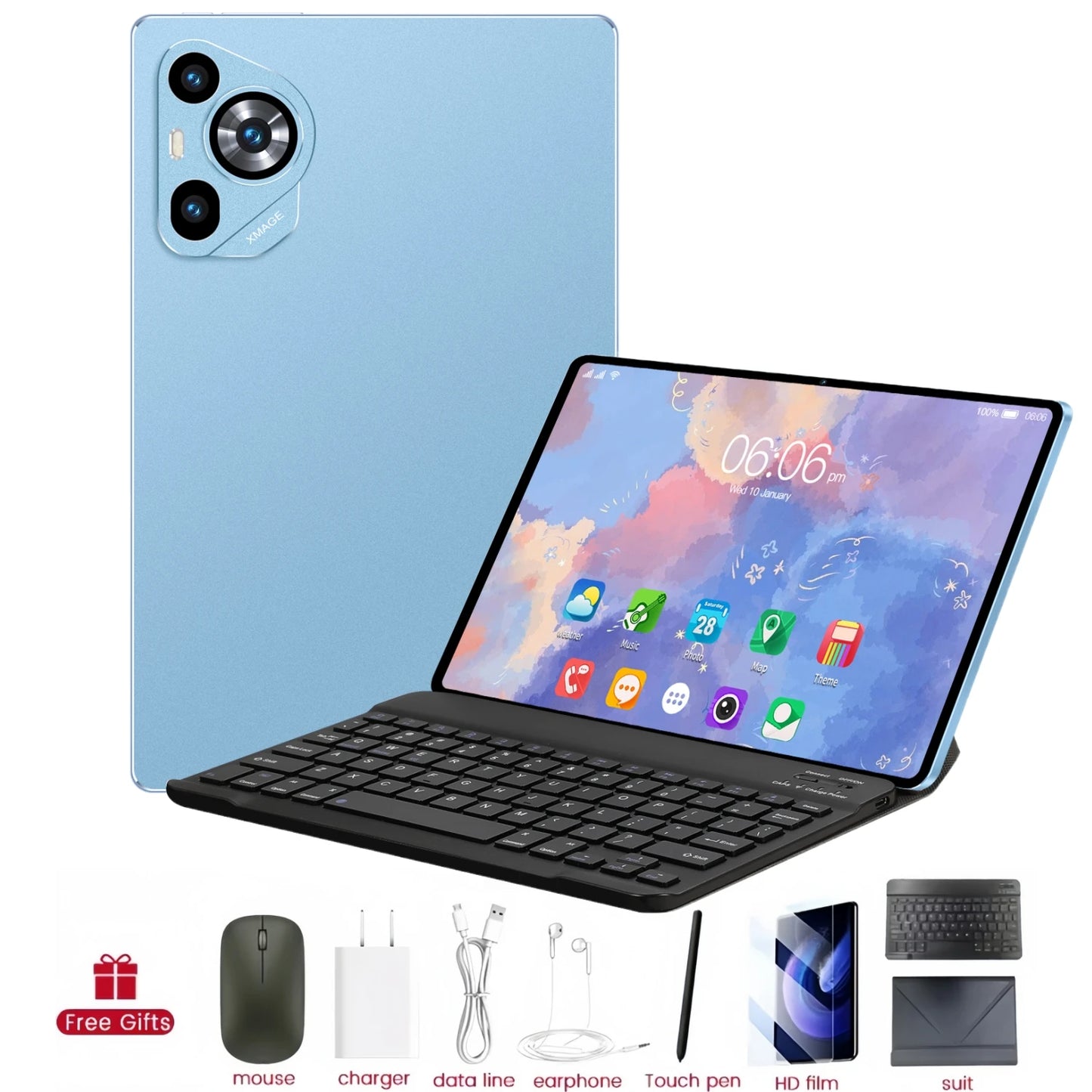 2025 Original Global Version P70 Pro Snapdragon 8Gen3 Android 15 Tablet 11 Inch 22GB+2TB 12000 mAh 5G Dual SIM Tables PC