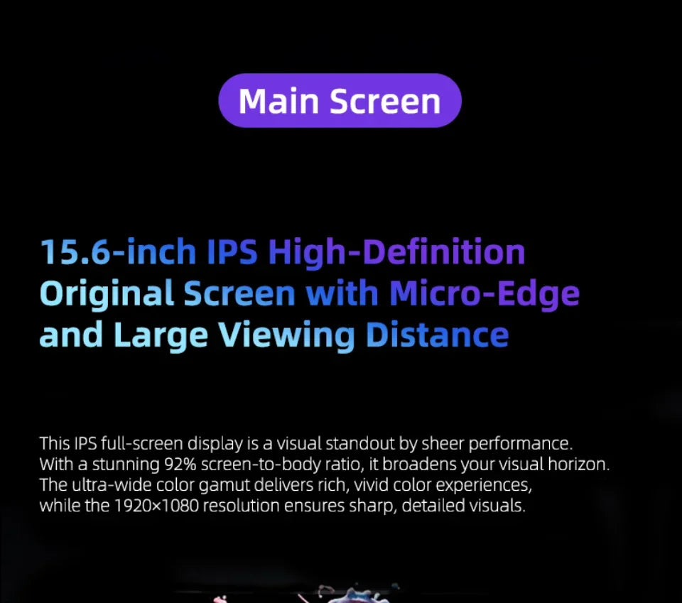 AKPAD 15.6"+7" Dual Screen Laptop Computer, Intel 12th N95 32GB/16GB DDR4 RAM, RGB Backlit Keyboard 7" Touch Screen Notebook PC