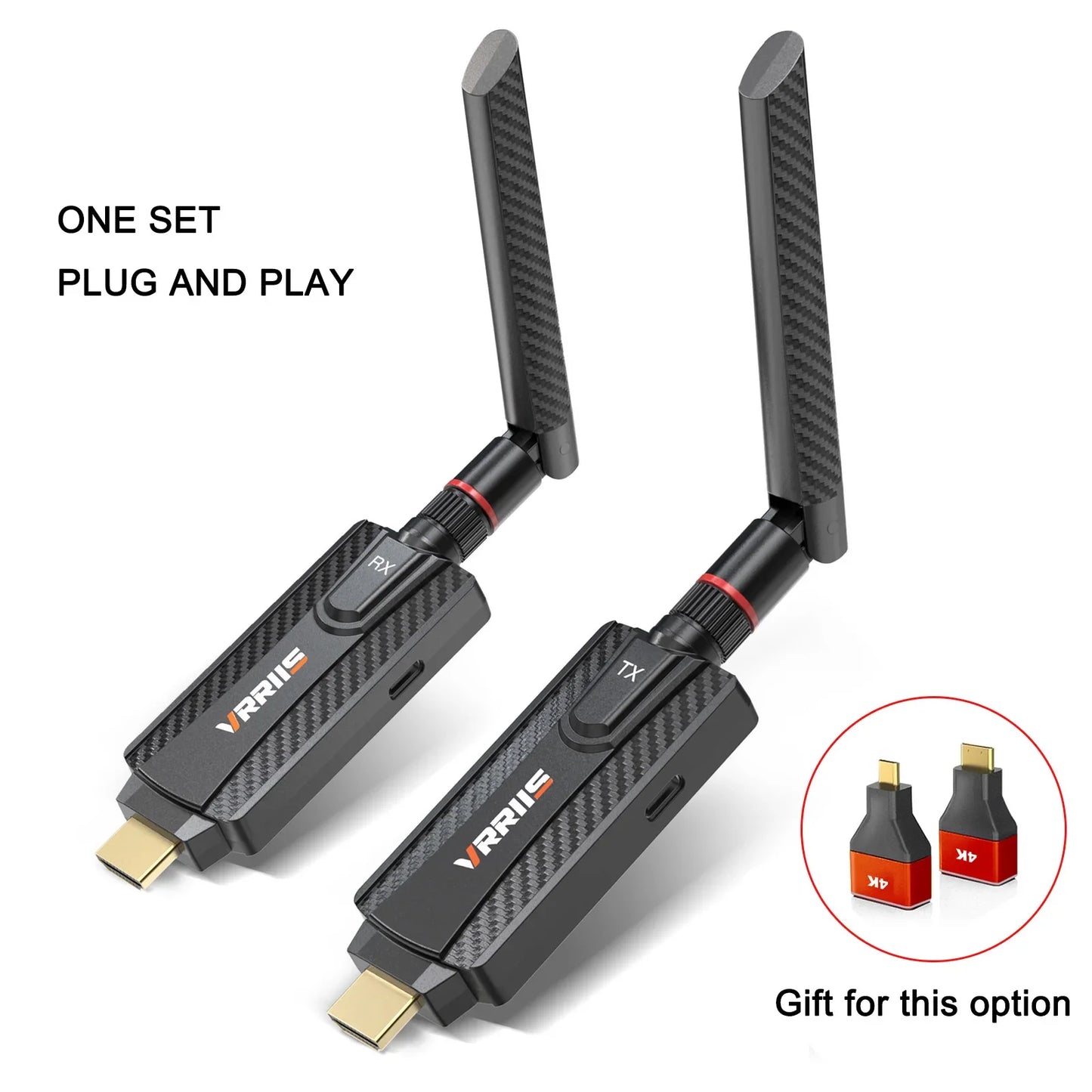 0.05s 5G 200m Wireless Wifi HDMI Video Transmitter Receiver Extender TV Stick Laptop PC To TV Projector Display Dongle Adapter