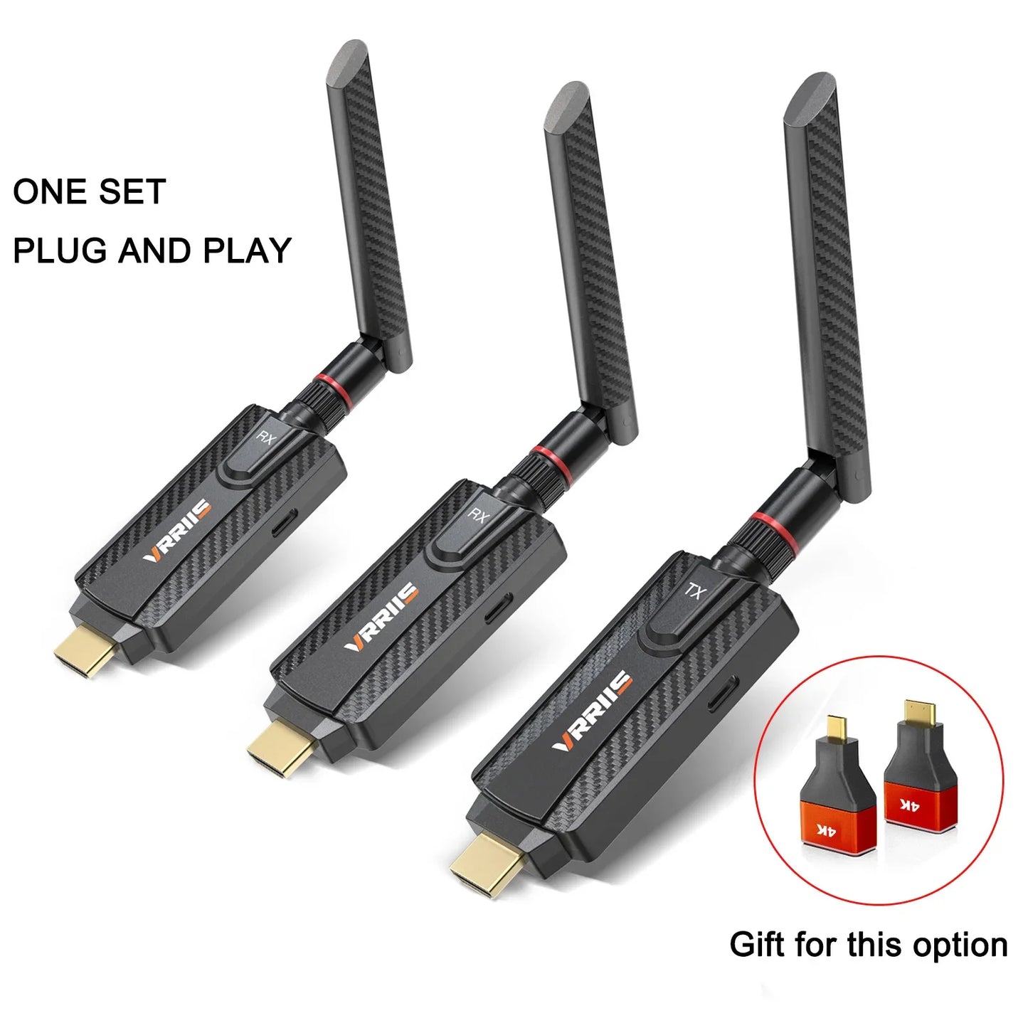 0.05s 5G 200m Wireless Wifi HDMI Video Transmitter Receiver Extender TV Stick Laptop PC To TV Projector Display Dongle Adapter