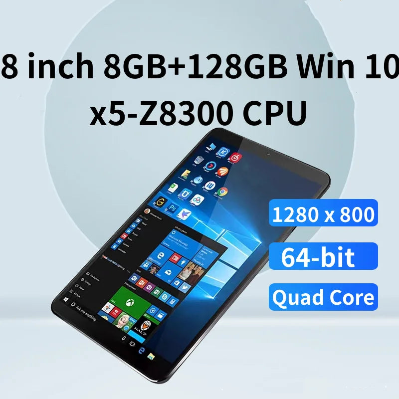 8 Inch 8GB DDR3 RAM 128GB ROM AR1 Windows 10 Tablet PC Z3735F CPU 1.33GHz 1280 x 800 IPS Screen WIFI Quad Core Dual Cameras