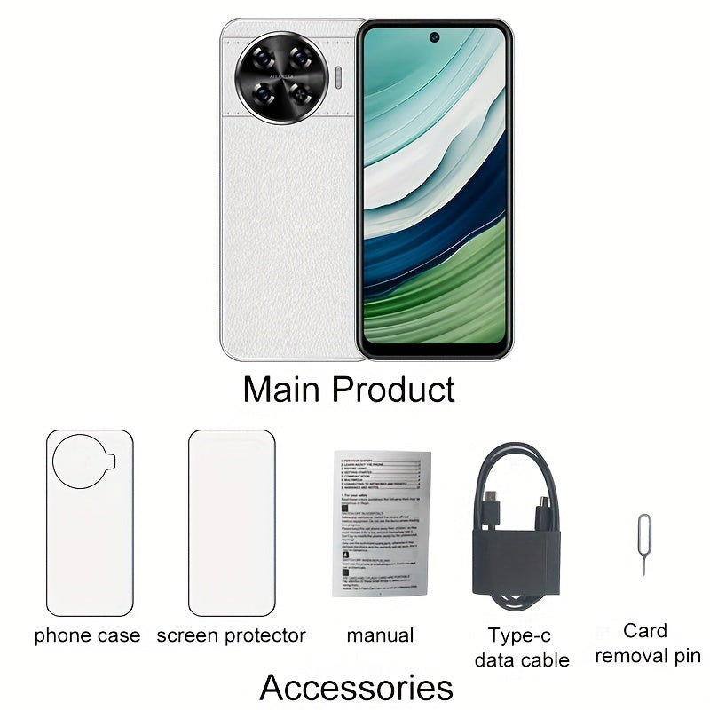 U300 Mobile Phone 4G Network 3GB+32GB Running Memory 6.52-inch Large Screen 3800mAh Battery Capacity Durable Android Phone Smartphone Android 10.0