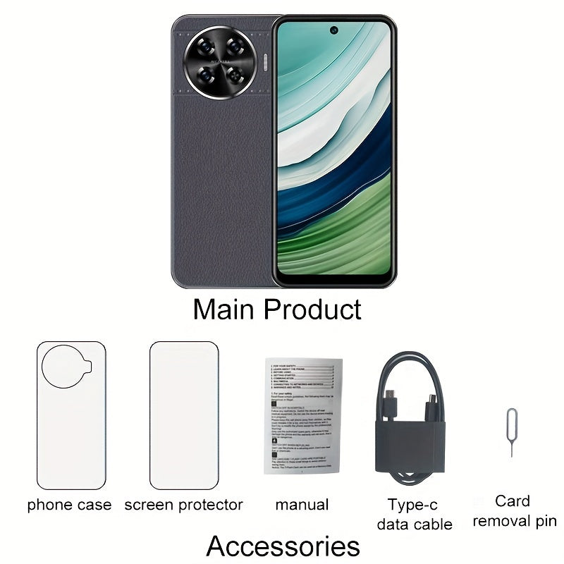 U300 Mobile Phone 4G Network 3GB+32GB Running Memory 6.52-inch Large Screen 3800mAh Battery Capacity Durable Android Phone Smartphone Android 10.0