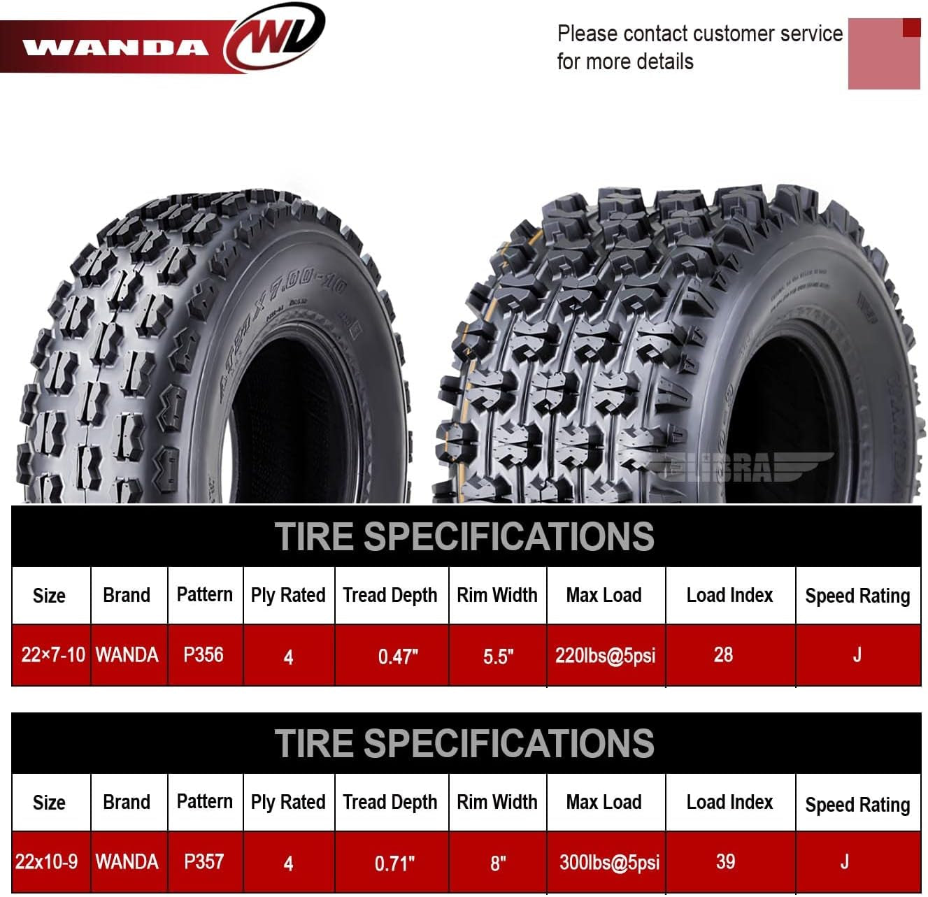 4 Sport ATV Tires 22X7-10 & 22X10-9 90-04 Yamaha Warrior 350X GNCC Race