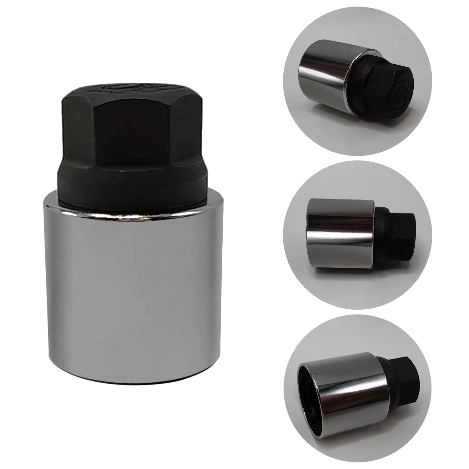 9PCS 25.5Mm Wheel Lock Nut Remover Kit for Jeep (JK) - 19Mm X 20Mm Aluminum Wheel Nut Remover
