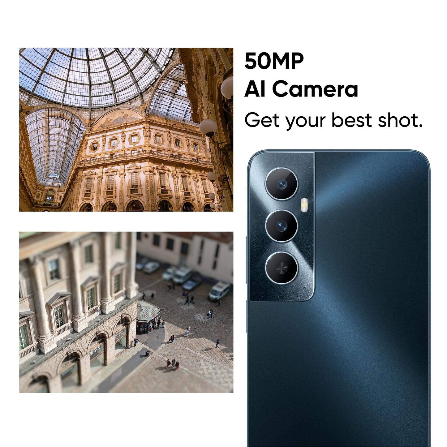 6GB+128GB Realme C65 Unlocked Smartphone - Capture Life with 50MP AI Camera, 5000mAh Long-Lasting Battery, NFC Supported, 4G LTE, Android 14, Global Version, Black