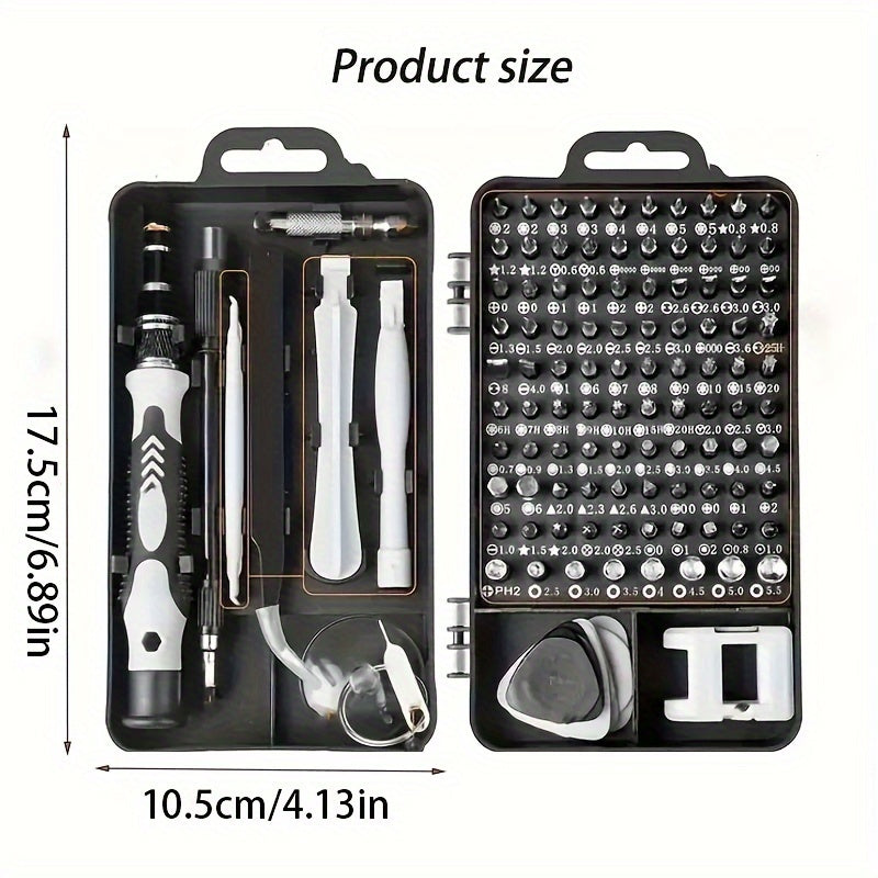 115 In 1 Precision Screwdriver Set Professional Repair Tool Magnetic Mini Repair Tool Kit With Flexible Shaft, Professional Electronics Repair For Phones, Watches, Laptops, Cameras, Game Consoles - Versatile Non-Slip Handle,
