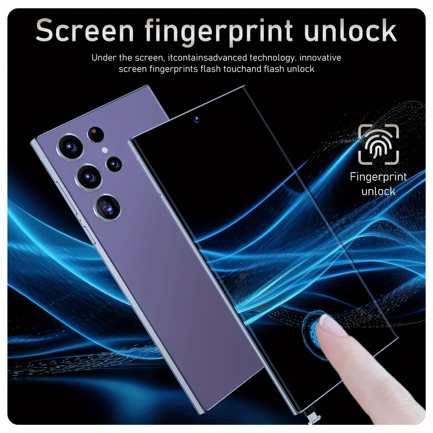 8GB+256GB C24 Ultra 5G Android Smartphone - 7.3" Display, 50MP+108MP Camera, 7000mAh Battery, Dual SIM, Built-in Stylus Pen, Unlocked Cell Phone For Global Use