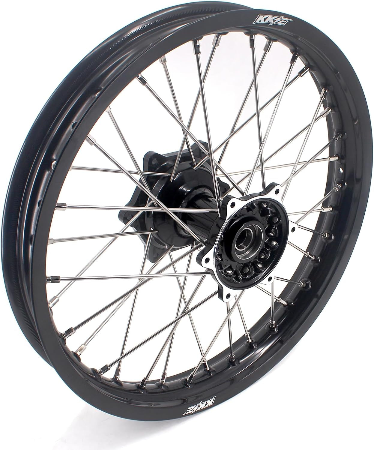 21/19 MX Casting Off-Road Wheels Rims Compatible with YAMAHA YZ125 YZ250 YZ250F YZ450F 2003-2024 Black Hub/Rim