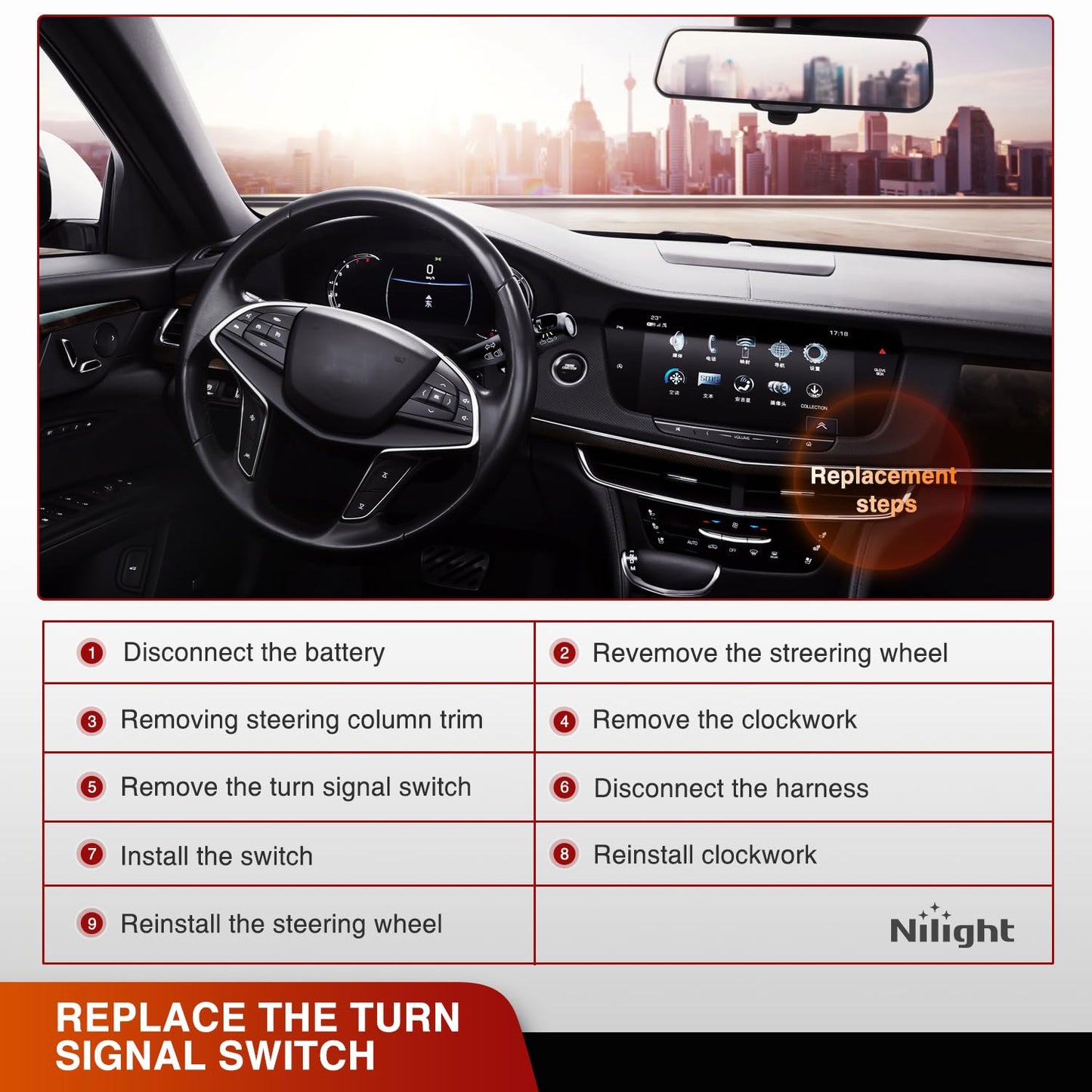 Turn Signal Switch Compatible with 2007 2008 2009 2010 2011 2012 2013 Chevy Suburban Tahoe 2007-2013 GMC Yukon XL 2007-2014 Cadillac Escalade Blinker Windshield Wiper Switches