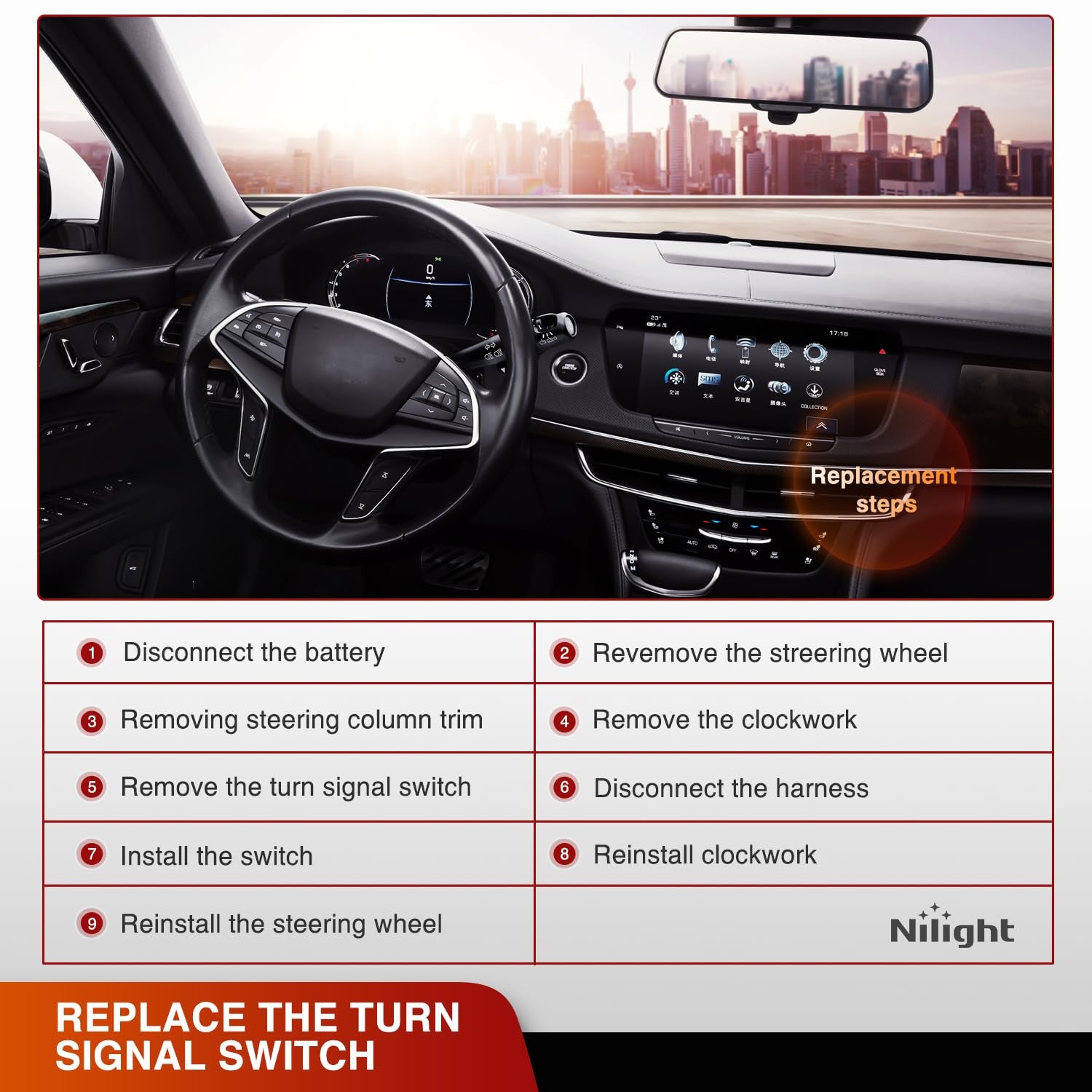 Turn Signal Switch Compatible with 2007 2008 2009 2010 2011 2012 2013 Chevy Suburban Tahoe 2007-2013 GMC Yukon XL 2007-2014 Cadillac Escalade Blinker Windshield Wiper Switches