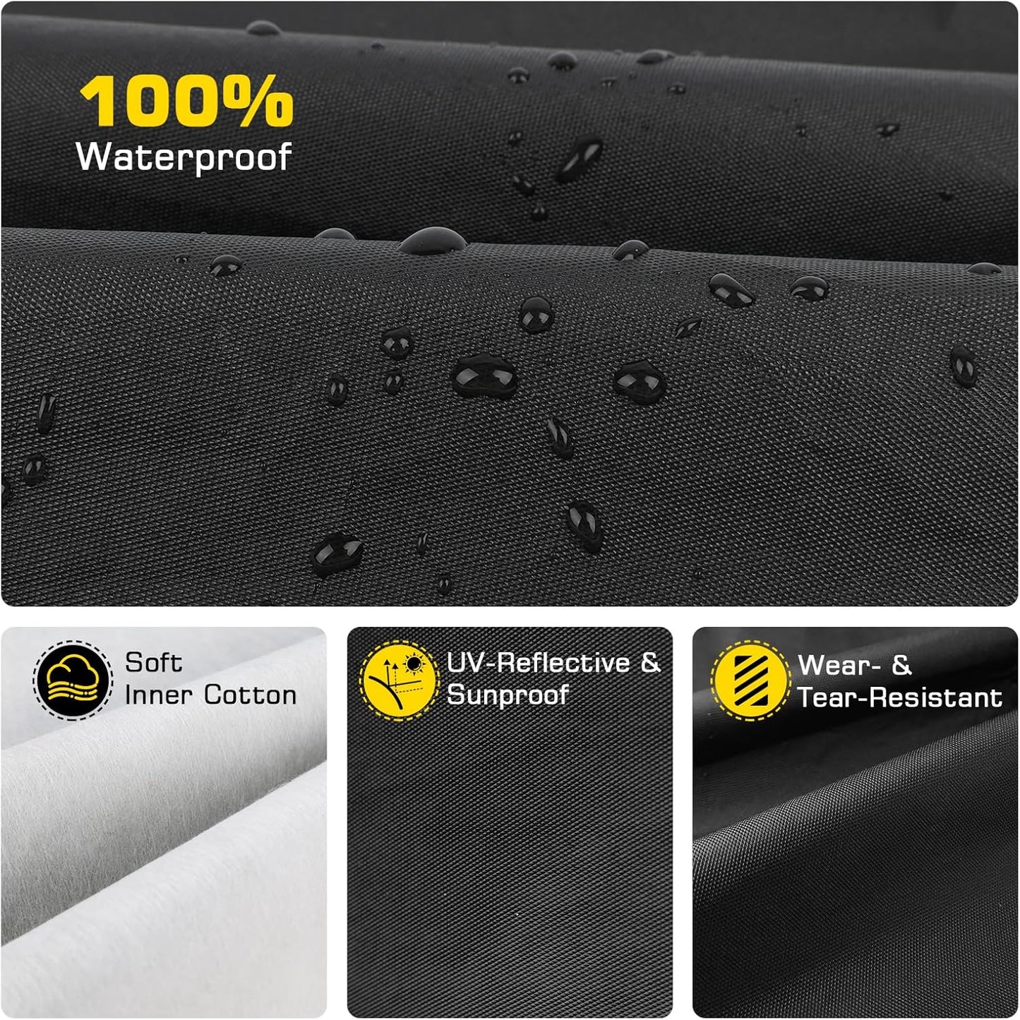 Waterproof Car Cover for Toyota Corolla, 6 Layers Covers with Cotton Liner and Zipper Door, All Weather Full Exterior Cover, Snow Rain Hail Dust Leaves Bird Droppings Protection