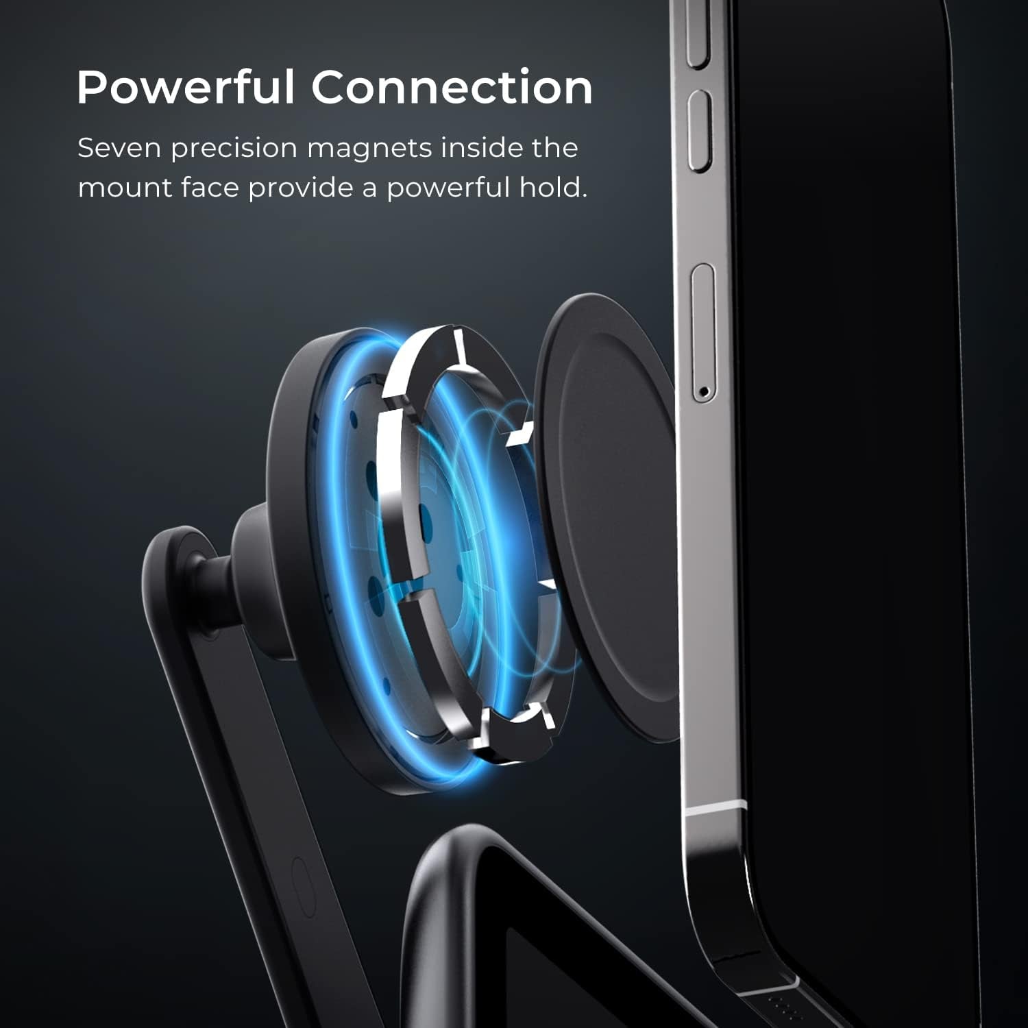 Terus Magsafe Compatible Monitor Mount for Tesla Model 3 and Model Y. Compatible with Magsafe Iphones Including Iphone 12/13/14/15/16/17 Series